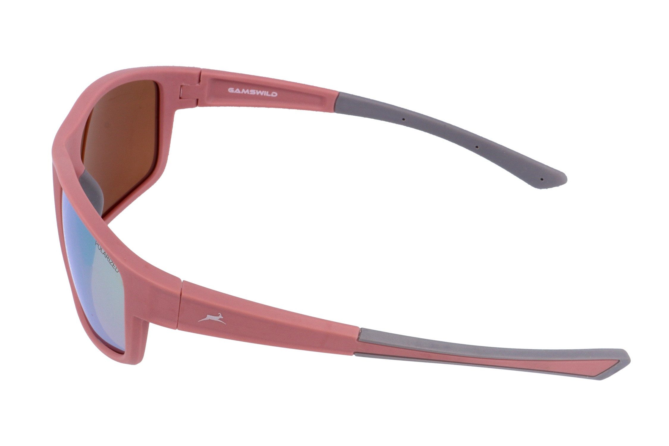 Gamswild Sportbrille UV400 Sonnenbrille Skibrille Fahrradbrille TR90 Damen Herren Unisex, Modell WS7434 in, braun, schwarz, pink, grün