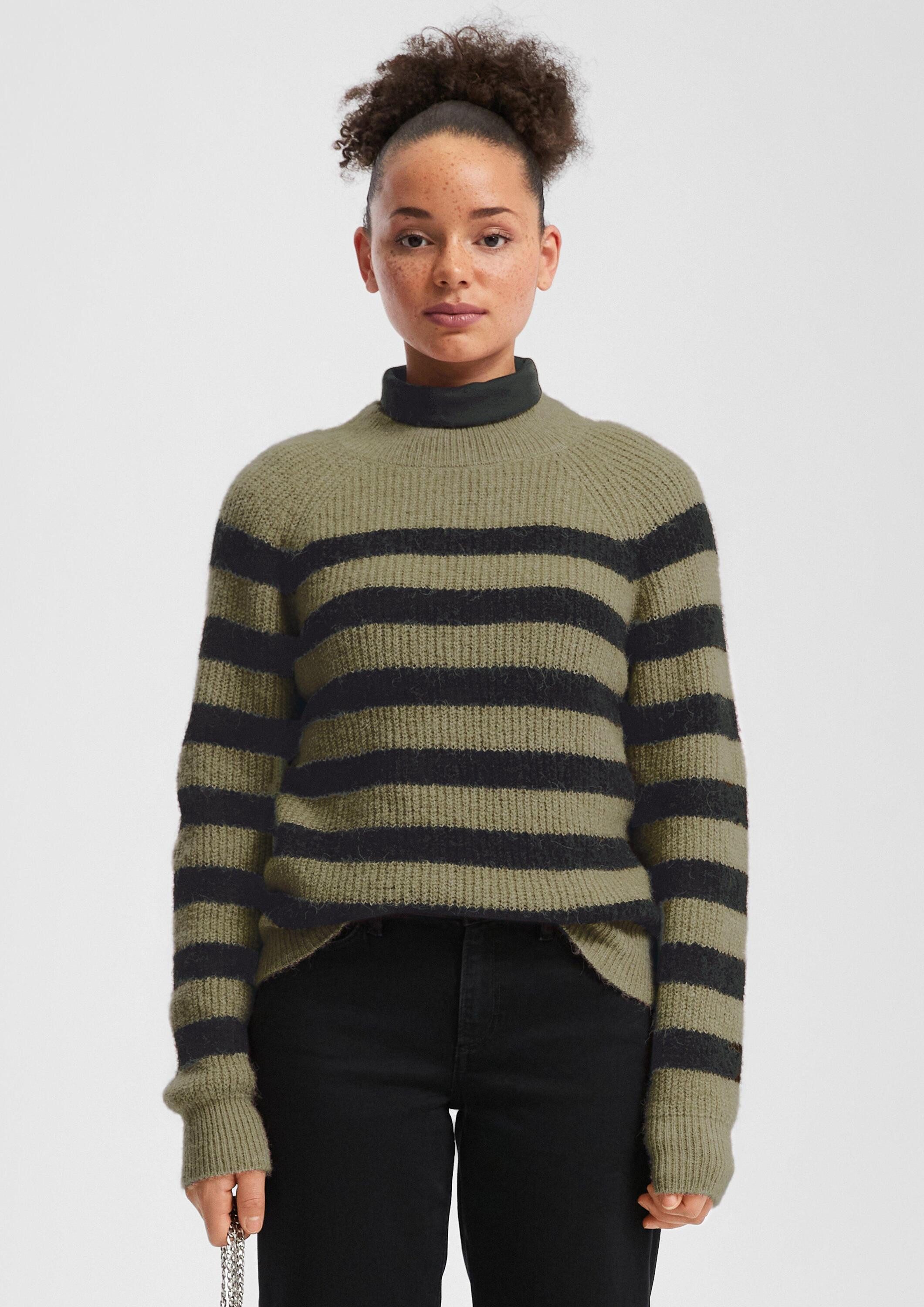 QS Longpullover Strickpullover Melierter Pullover (1-tlg) günstig online kaufen