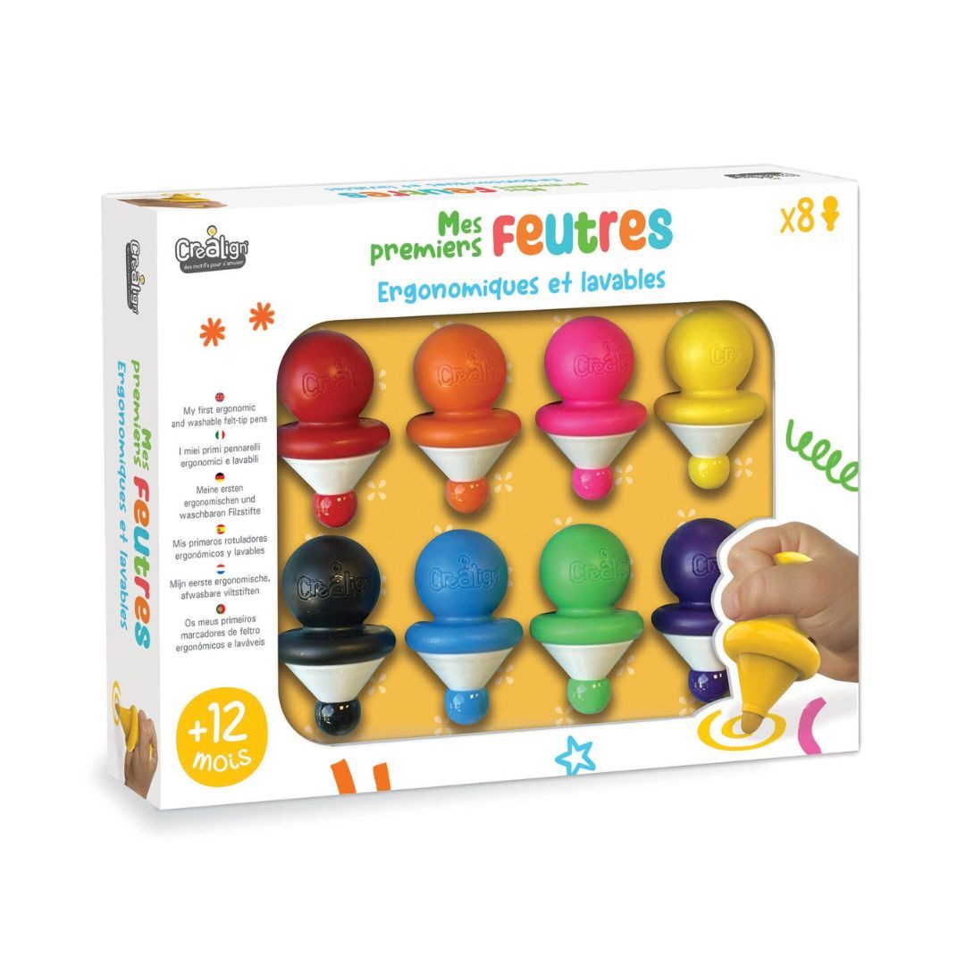 suebidou Filzstift Erste Filzstifte Malstifte ergonomisch auf Wasserbasis ab 12 Monate, wasserlöslich, auf Wasserbasis, ergonomisch