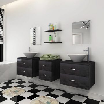 DOTMALL Badmöbel-Set (Set,9-St), Badezimmermöbel mit Waschbecken &Wasserhahn