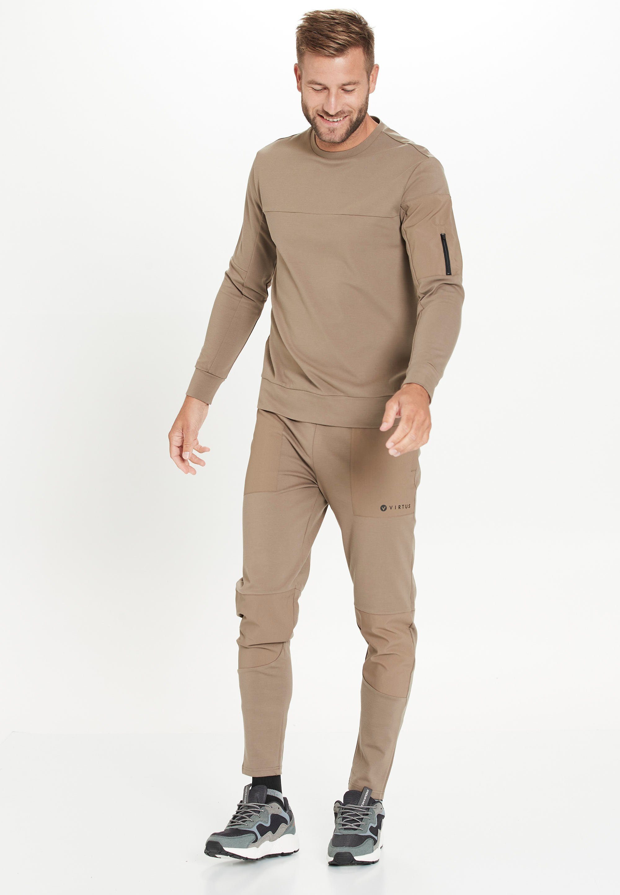 Bisosco Virtus beige Reißverschlusstasche mit Sweatshirt praktischer