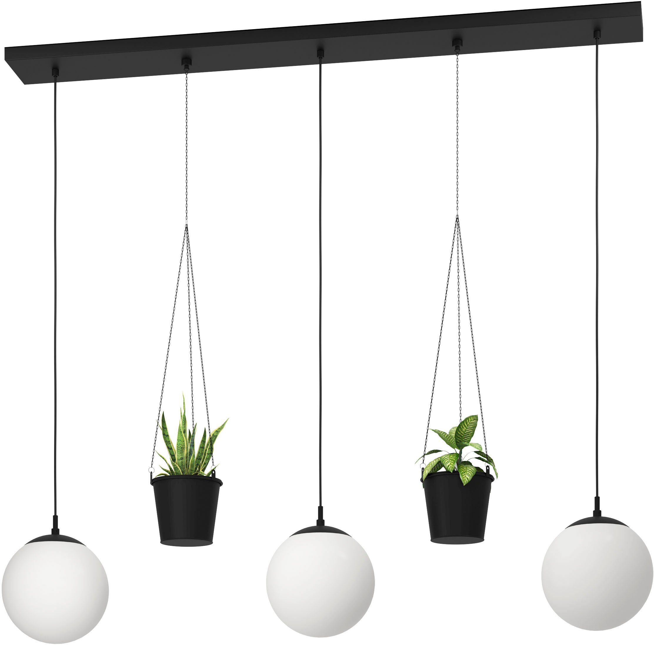 EGLO Hängeleuchte RONDO 3, ohne Leuchtmittel, Leuchtmittel wechselbar, Hängeleuchte mit Blumentopf