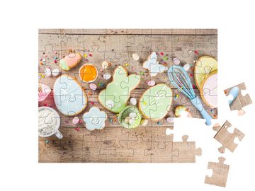puzzleYOU Puzzle Bunte Oster-Bäckerei, 48 Puzzleteile, puzzleYOU-Kollektionen Festtage