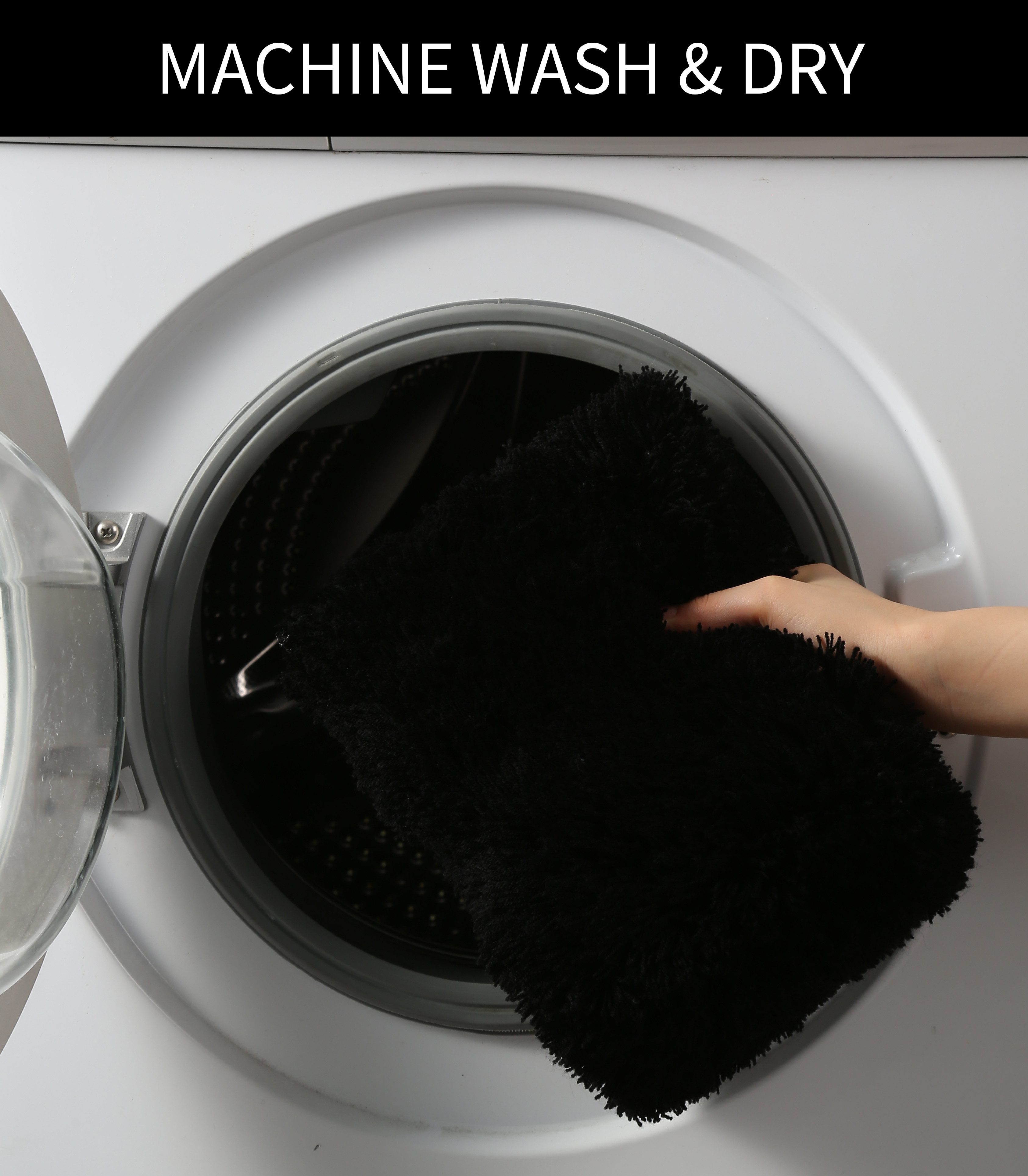 Bruno Banani Badematte Lana, Badvorleger, Badezimmer Teppich, Höhe 25 mm, rutschhemmend beschichtet, fußbodenheizungsgeeignet, schnell trocknend, strapazierfähig, Polyacryl, rechteckig, 3-tlg. Hänge-WC Set, Badteppich, Badematten, unifarben, auch als 3 teiliges Set & rund