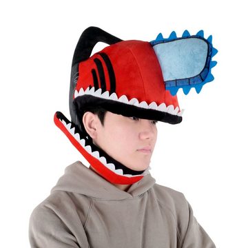 GalaxyCat Schirmmütze Kuschlige Kettensägen Mütze für Chainsaw Man Fans, Kettensägenteufel (Ein Stück)