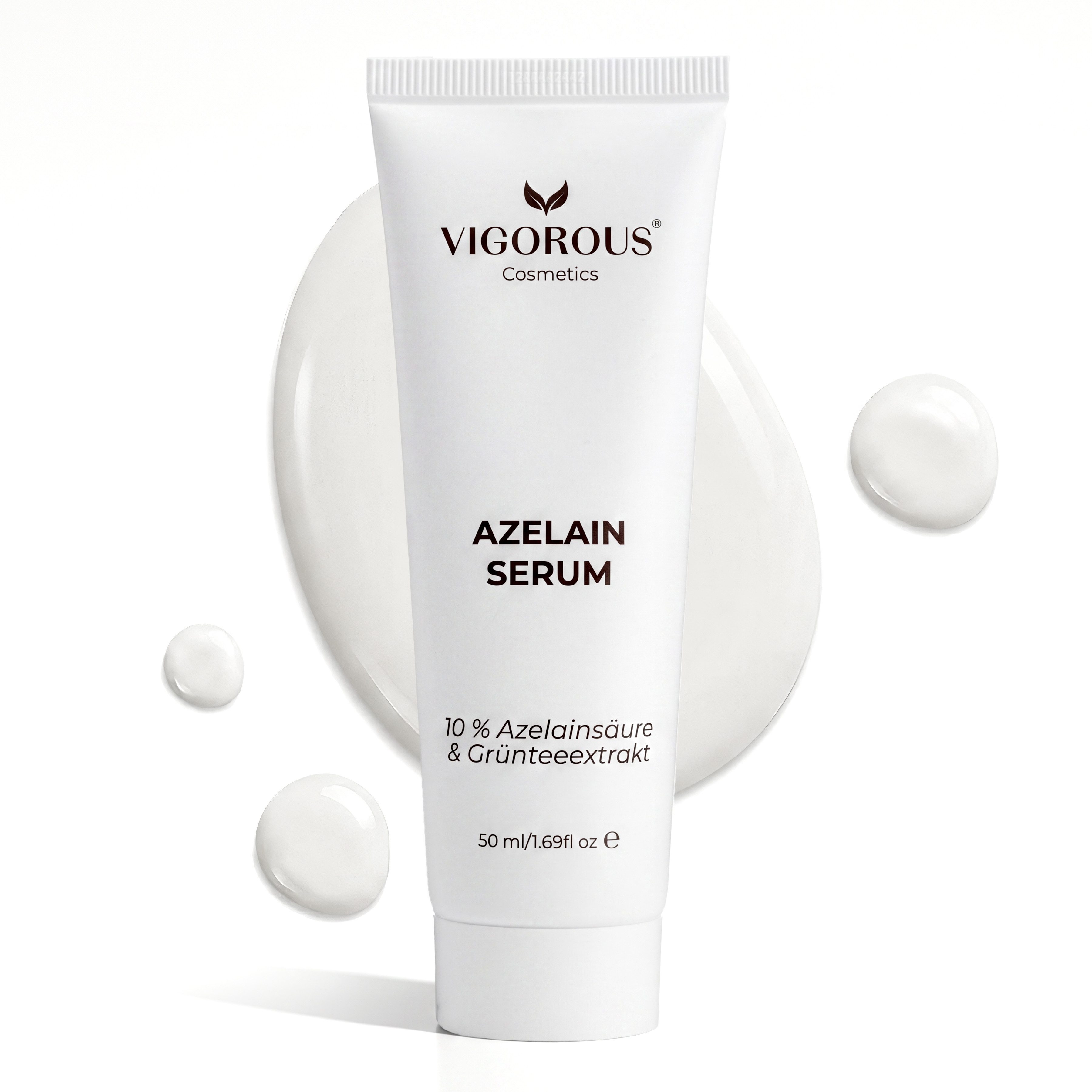 Vigorous Cosmetics Gesichtspflege Azelainserum 10% gegen Rosacea, Rötungen, Akne & Pigmentflecken, Reduziert Rötungen & Unreinheiten nach ca. 21 Tagen, Made in Germany
