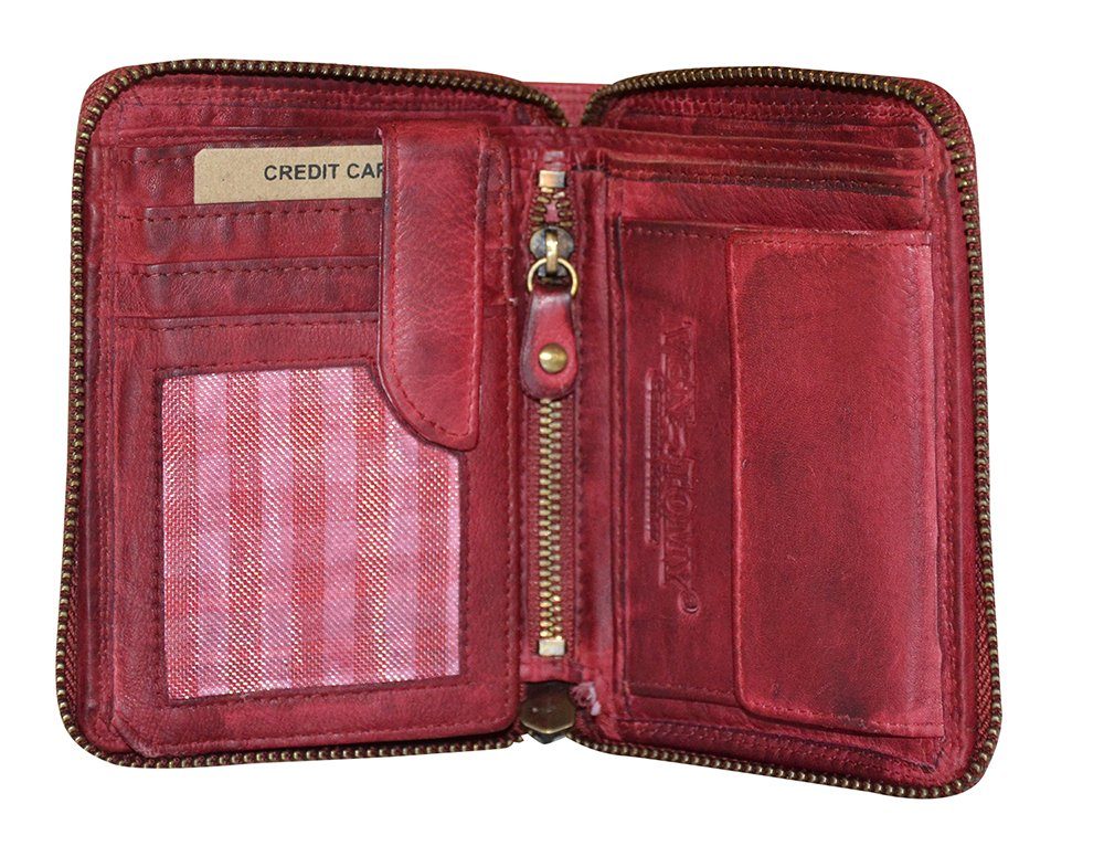 Goodman Design Geldbörse »Waschleder Geldbeutel Brieftasche Portmonnaie  Wallet«, natürlich genarbtes Echt Leder online kaufen | OTTO