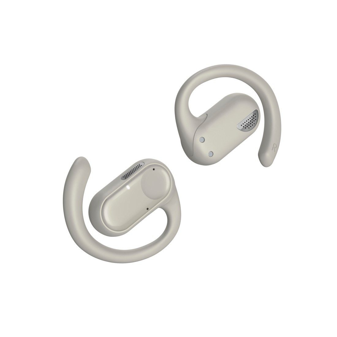 Hama Open-Ear-Kopfhörer „Spirit Open“ (18 h Akku, mit App, Ohrbügel, IPX4) Open-Ear-Kopfhörer (Environmental Noise Cancelling (ENC), Freisprechfunktion, Google Assistant, Sprachsteuerung, True Wireless, integrierte Steuerung für Anrufe und Musik, kompatibel mit Siri, Google Assistant, Siri, A2DP Bluetooth, HFP, AVRCP Bluetooth, True-Wireless-Kopfhörer, Ladebox mit LED, ENC)
