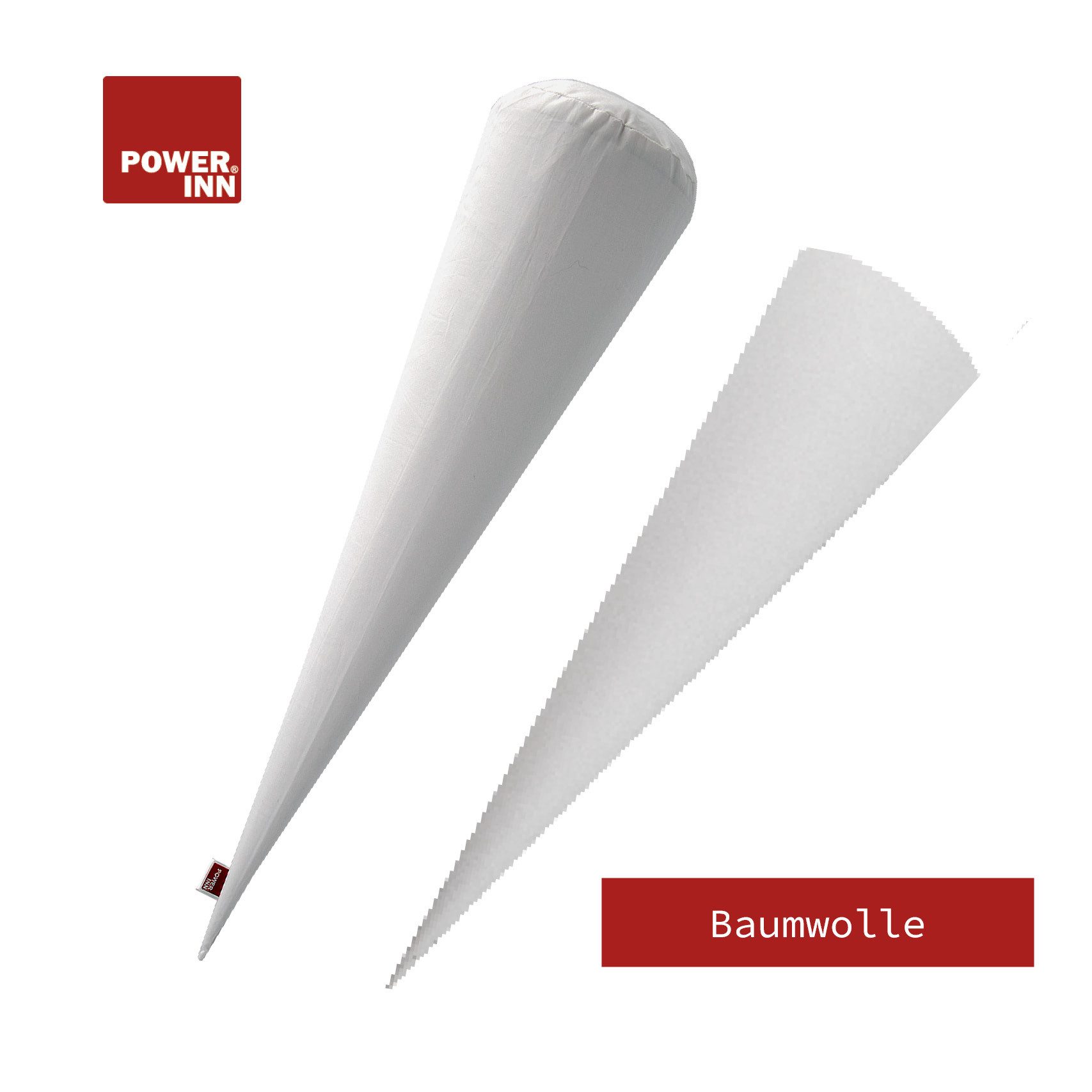 POWER INN Schultüte POWER INN® Schultütenkissen Baumwolle ca. 70 cm + Papprohling 70 cm