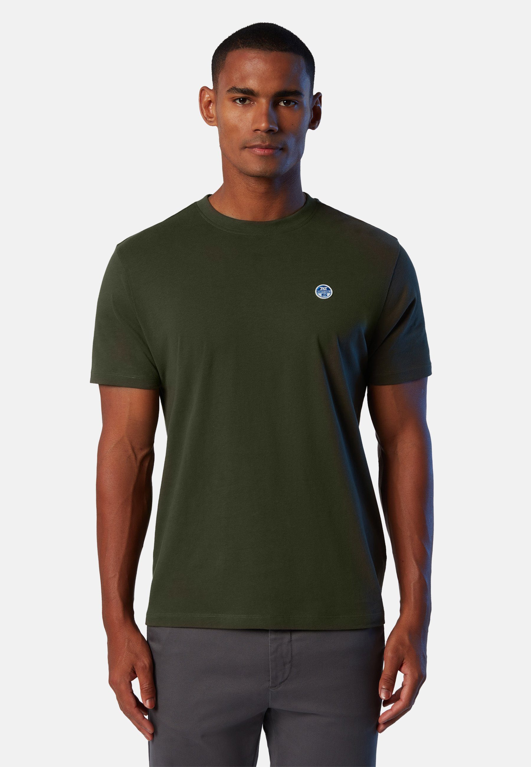T-Shirt Sails T-Shirt mit Logo-Aufnäher Design North mit klassischem green