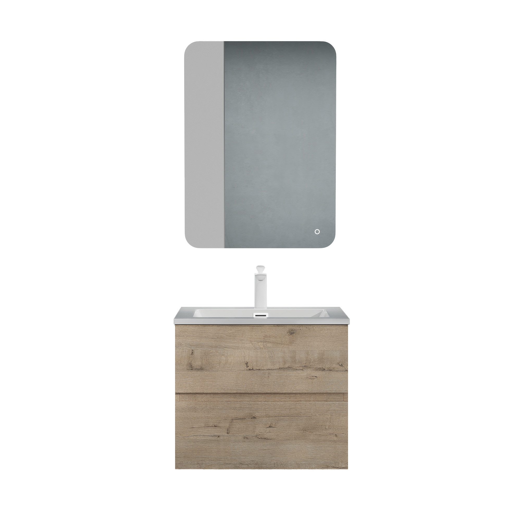 doporro Badmöbel-Set Badezimmermöbel Badezimmer Waschbecken Waschtisch Spiegel Aqualis