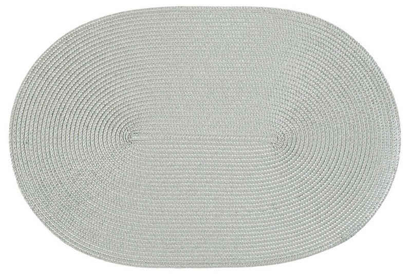 Platzset, Platzset oval ca. 45x30 cm Bast Optik Platzdeckchen Tischset geflochte, Haus und Deko, (1-St)