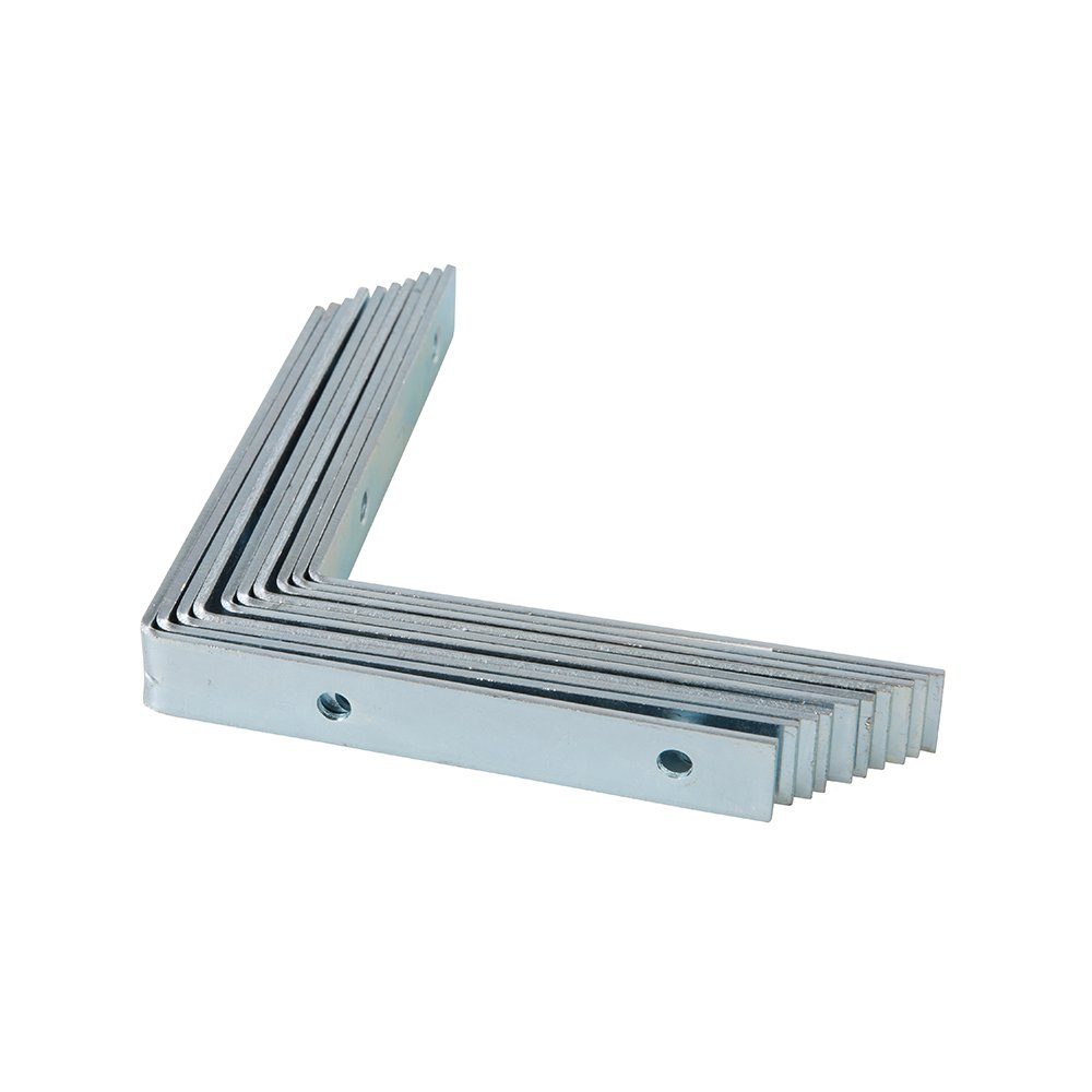 Winkelbeschlag 10 x Eckwinkel 100 x 1,6 x 16 mm verzinkt