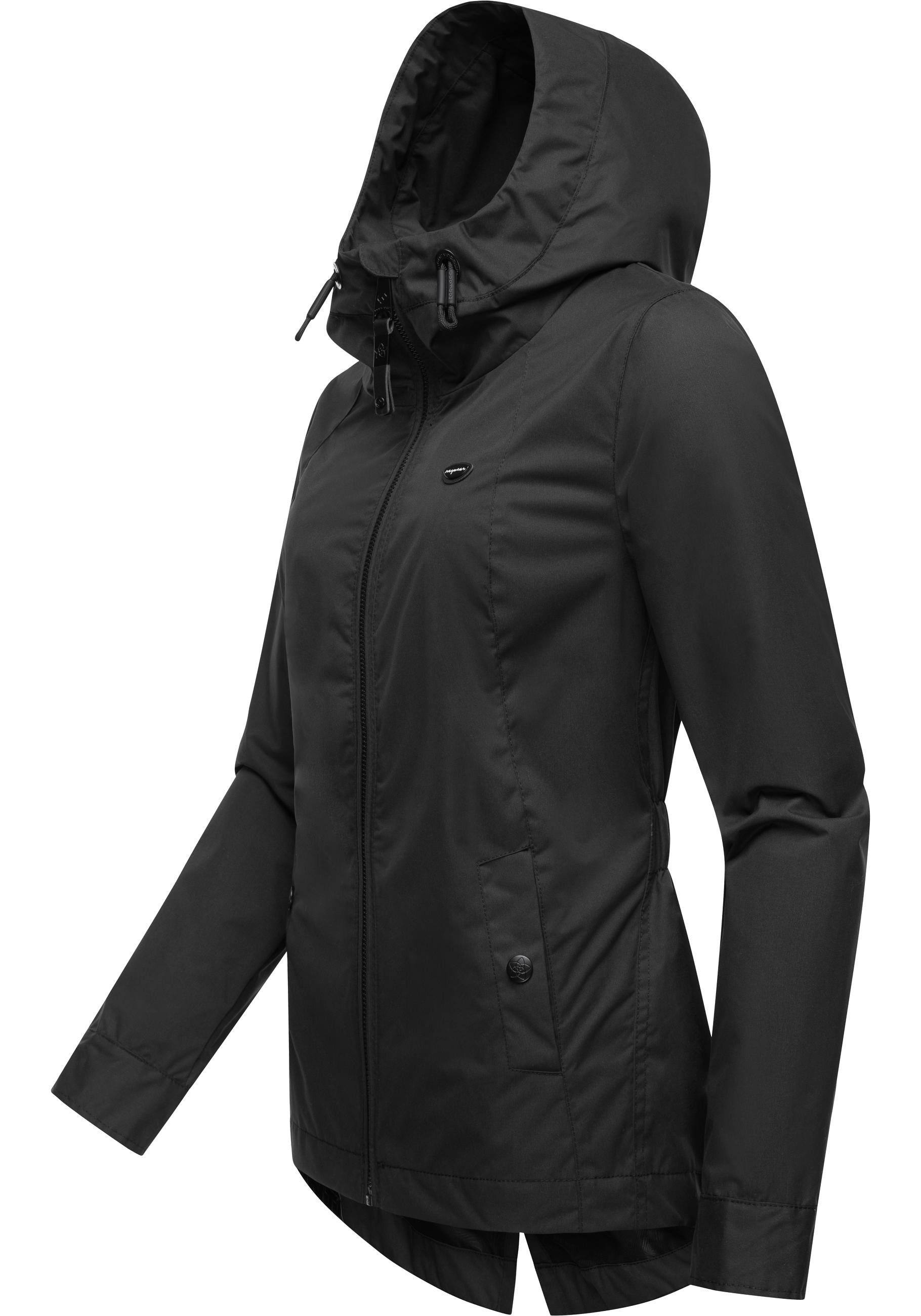 Ragwear Outdoorjacke Monade Übergang stylische Übergangsjacke mit großer Kapuze