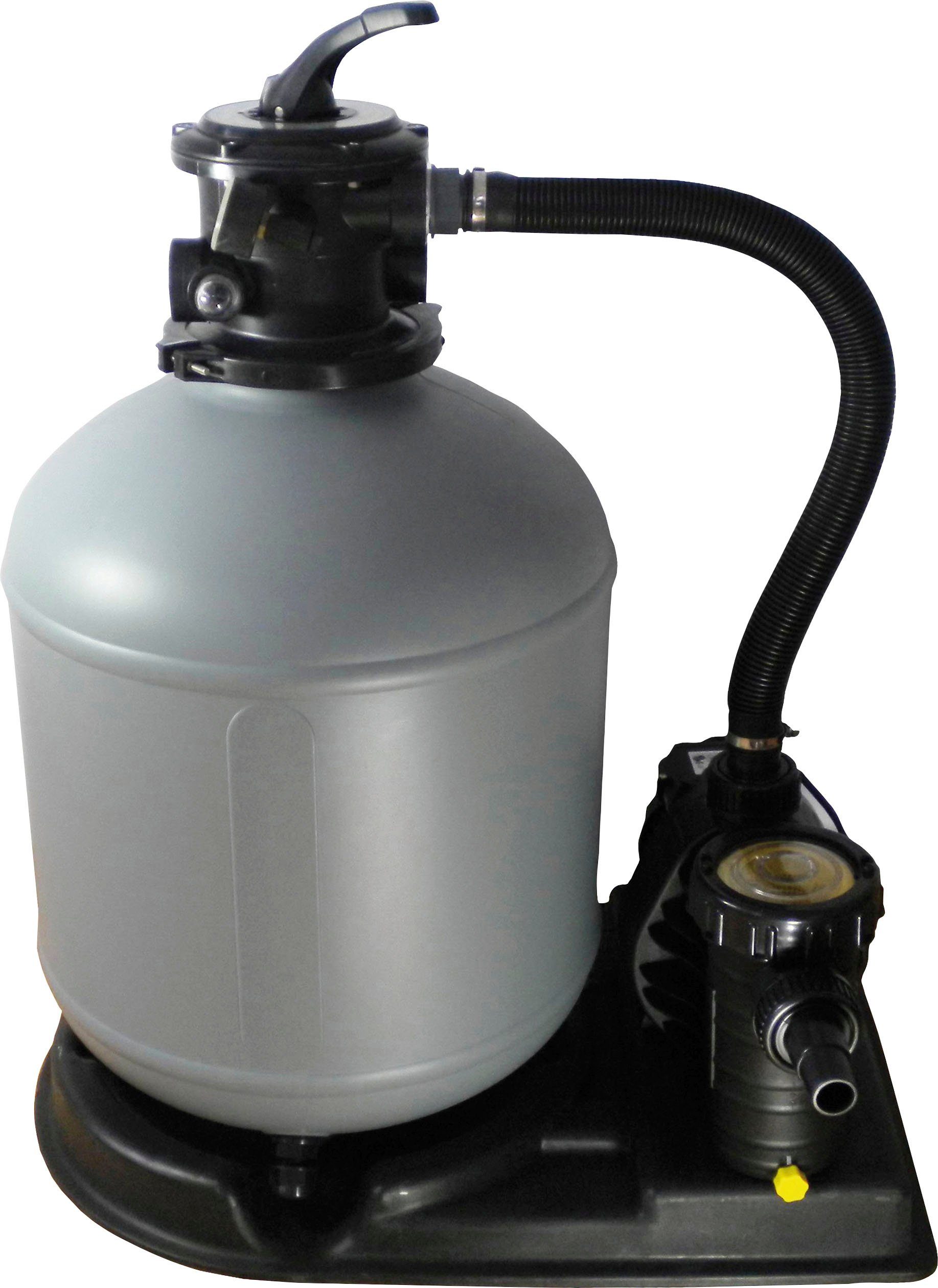 KWAD Rechteckpool inkl. Granitumrandung in Farbe Padang Dark & umfangreichem Zubehör (Set), Höhe 150 cm, in versch. Größen erhältlich