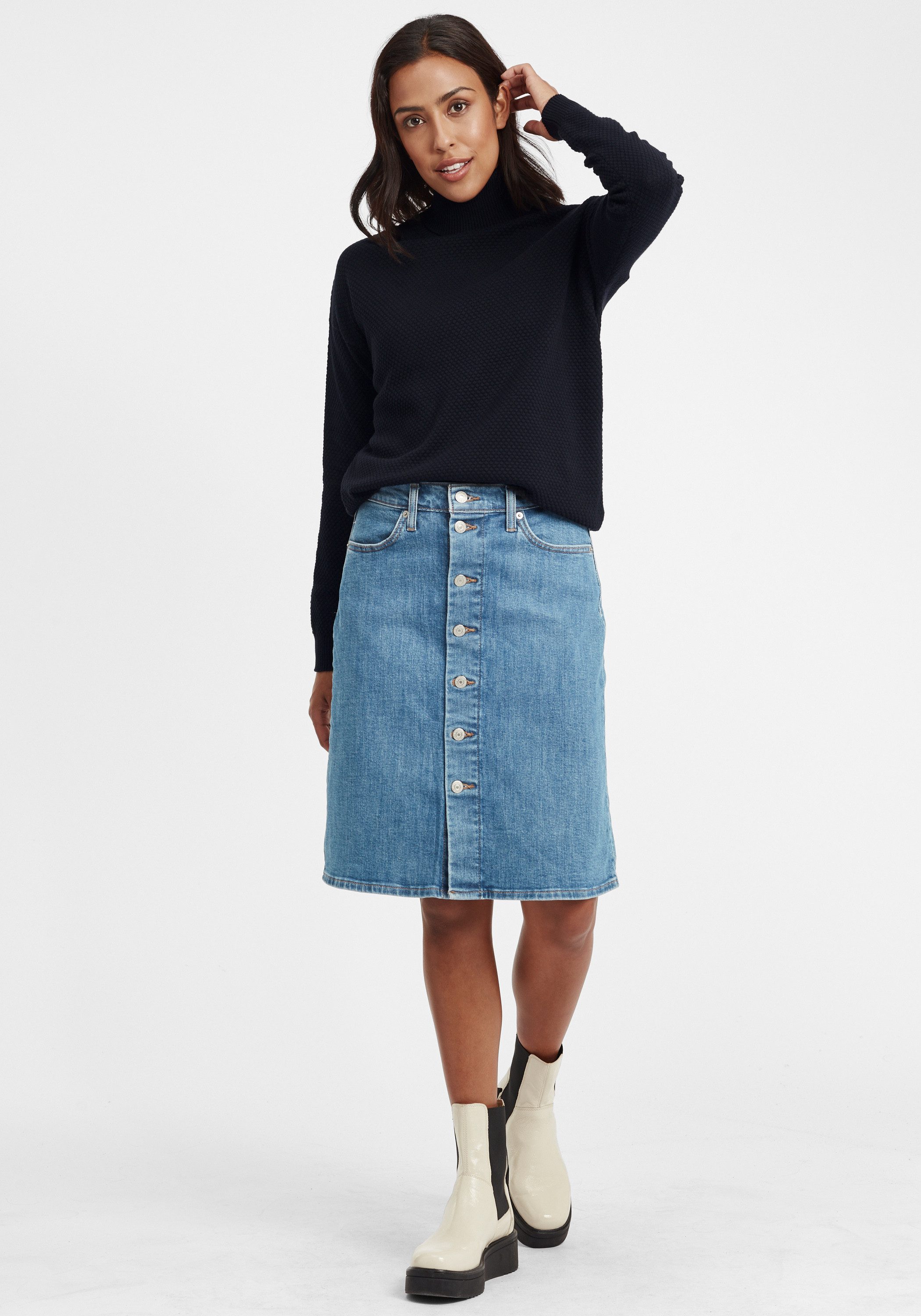 OXMO Rollkragenpullover OXSina Strickpullover mit Rollkragen günstig online kaufen