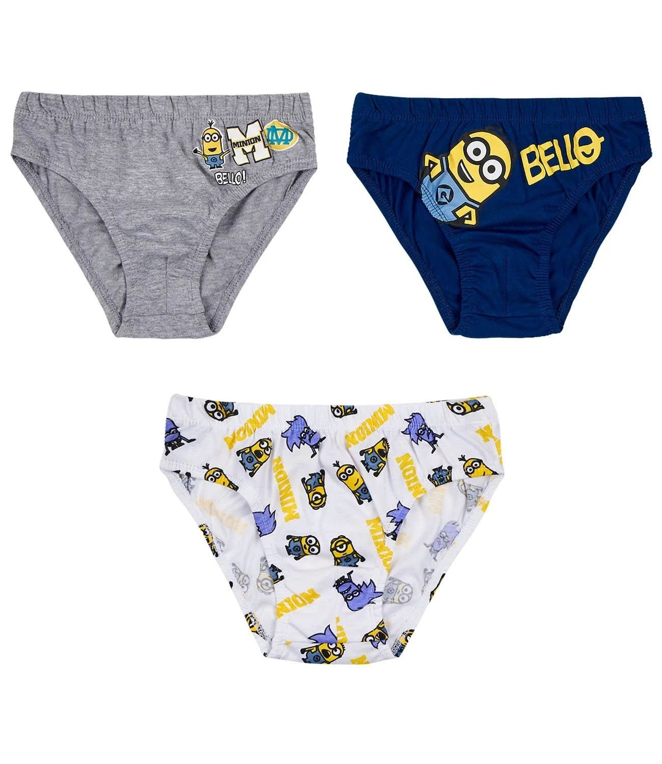 Slip Minions Jungen Unterhosen Slips 3 er Pack DESPICABLE ME Schlüpfer Gr. 104 116 128 140 Kinder Unterwäsche 4 5 6 7 8 Jahre