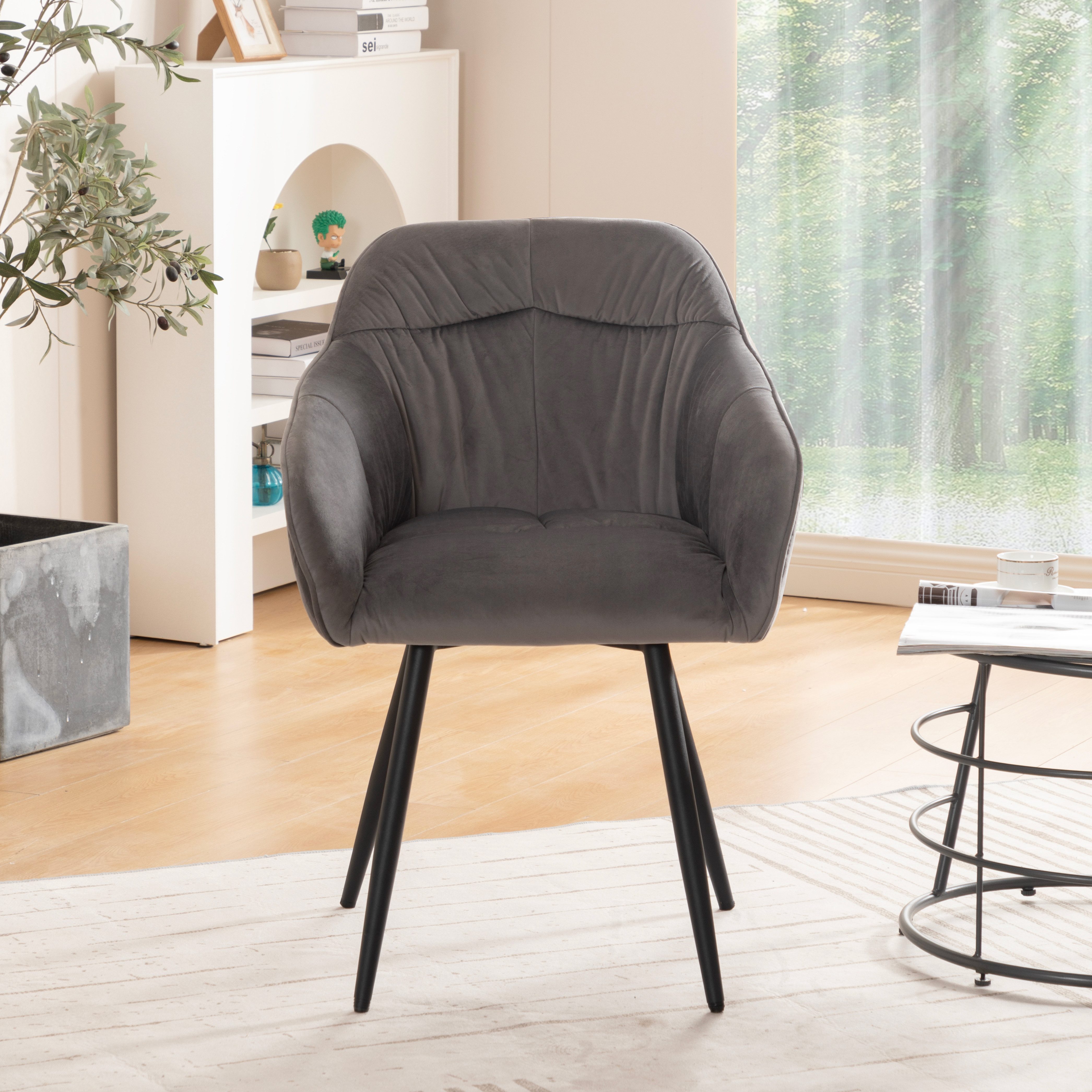 OKWISH Esszimmerstuhl Polsterstuhl (Polsterstuhl mit Metallbeine günstig online kaufen