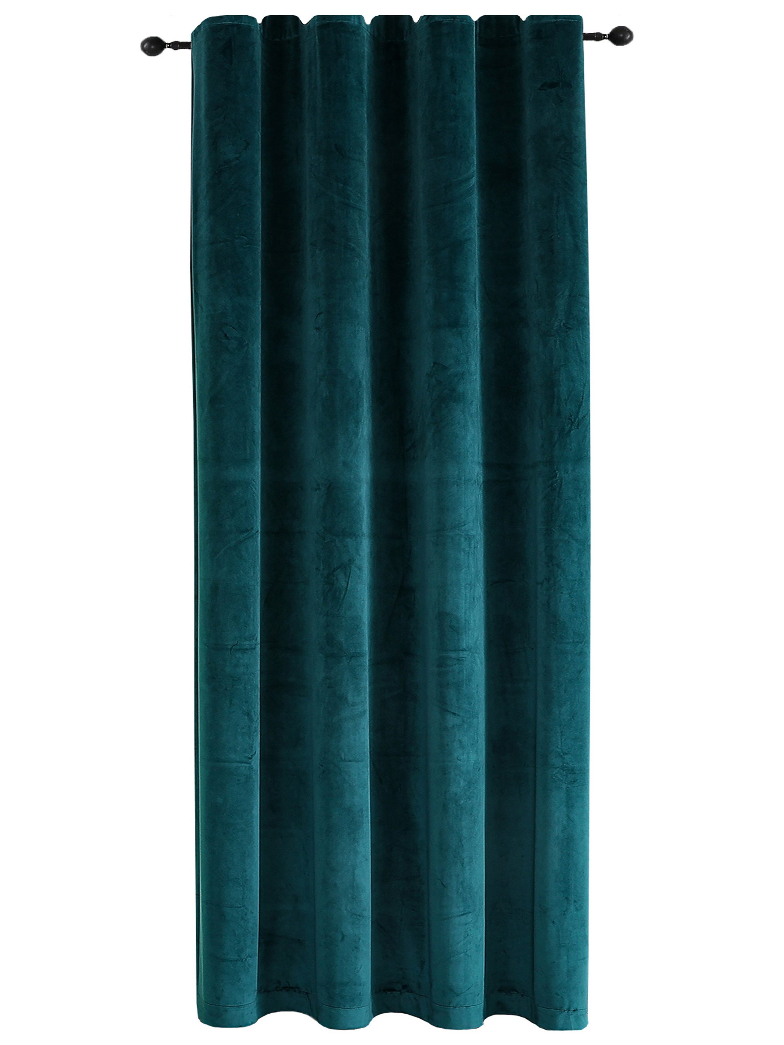 Gardine Verdunkelungsvorhang Samt weich 140 x 225 cm Vorhang Kräuselband