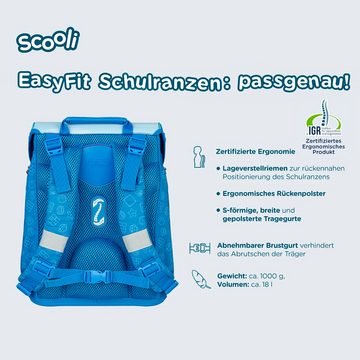 Scooli Schulranzen EasyFit (Set, 6-tlg., inkl. Federmappe), SUPER MARIO Nintendo Games