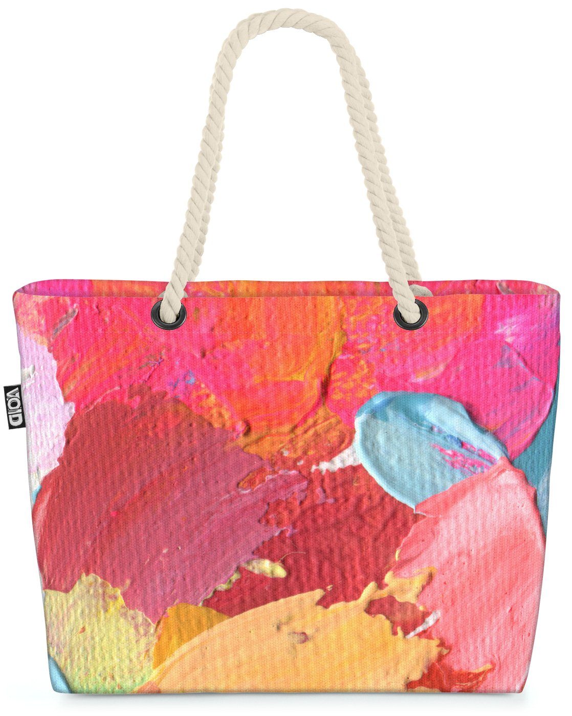 Malen Farben Basteln Bunt Strandtasche Acrylfarben VOID Beach Bag Muster (1-tlg), Grafisch Kunst gemustert