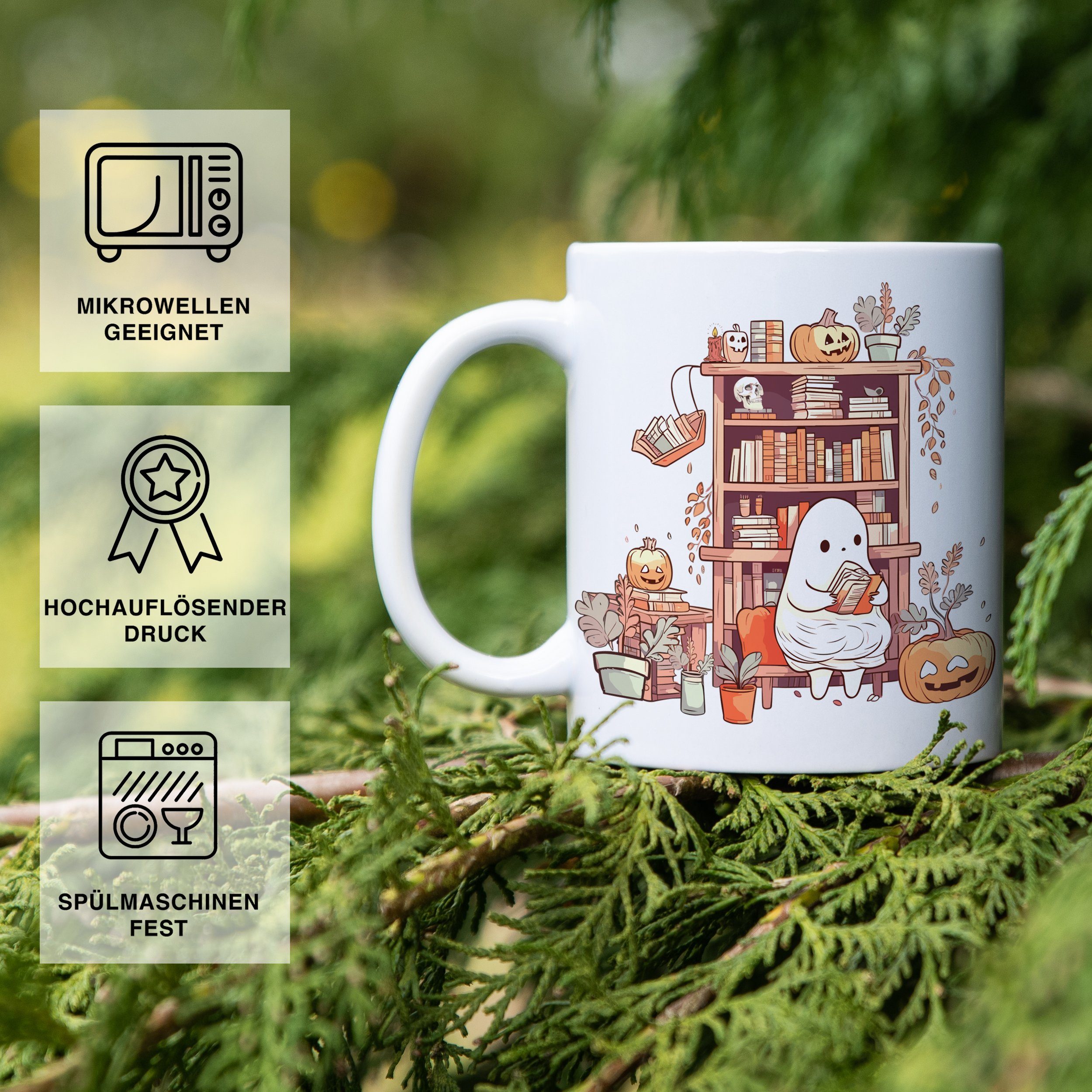 Giftandprint Tasse Pumpkin Spice deko, Kürbistasse, Geschenk, Kürbis, Weihnachten, Spüllmaschinengeeignet, Mikrowellengeeignet