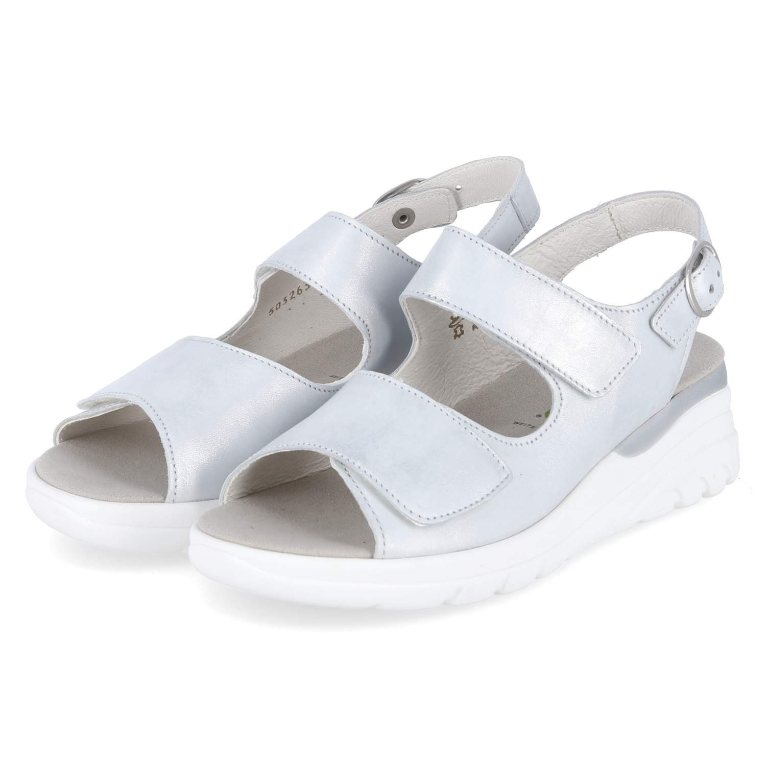 Waldläufer 929004-113/211 Damen Glattleder silber Sandalette
