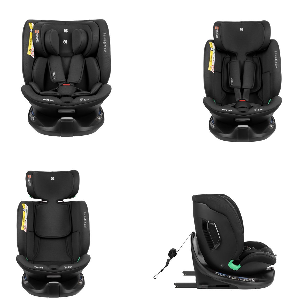 Kikkaboo Autokindersitz Kindersitz i-Tour i-Size, ab: 0, bis: 12, (40-150 cm) Gruppe 0+/1/2/3, Isofix, drehbar