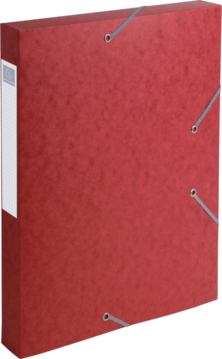 Fächermappe Dokumentenbox A4 Manila Karton rot 40 mm