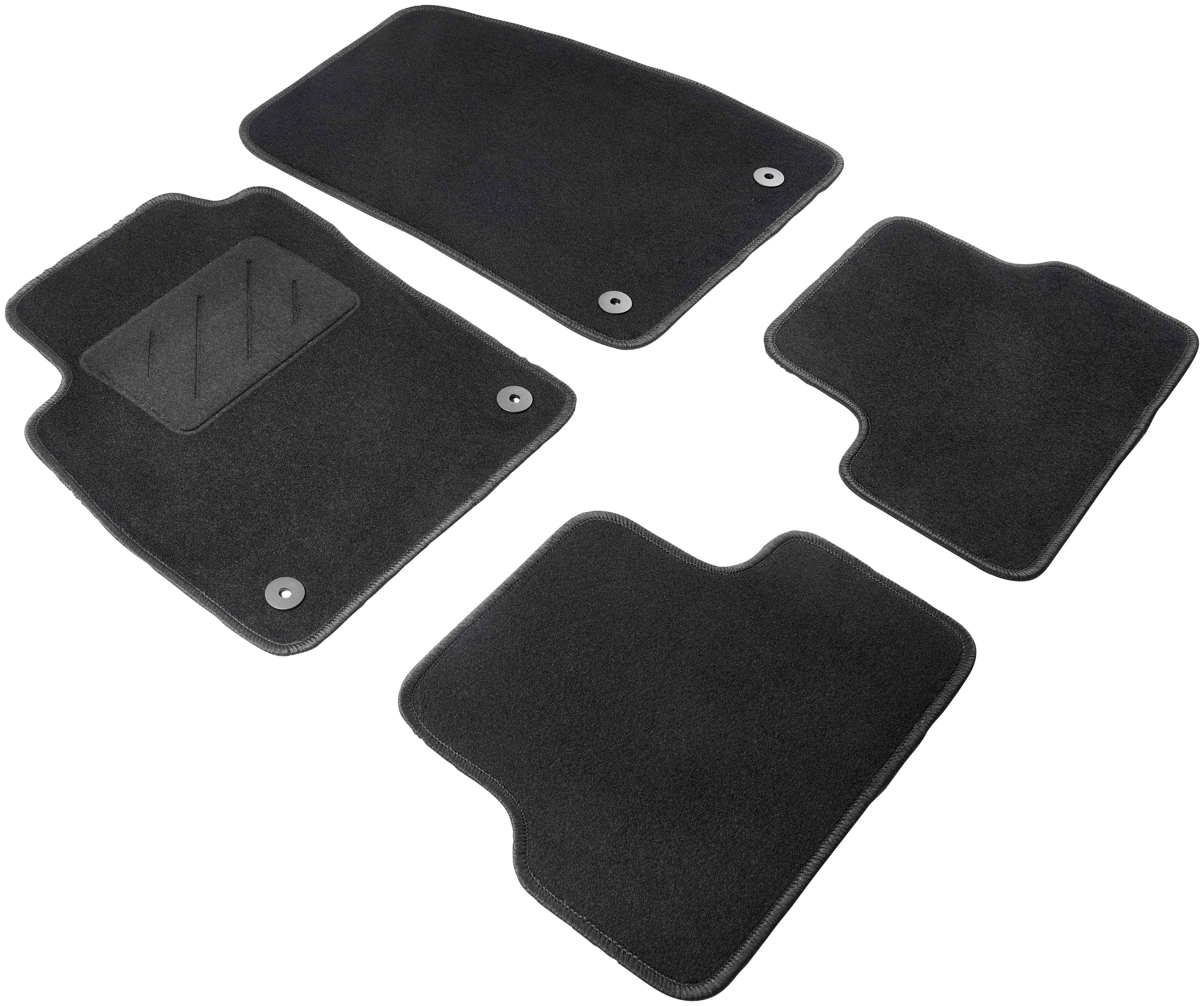 WALSER Passform-Fußmatten Standard (4 St), z.B. für Opel Astra, Astra J Caravan, Astra, Opel Cascada | Automatten