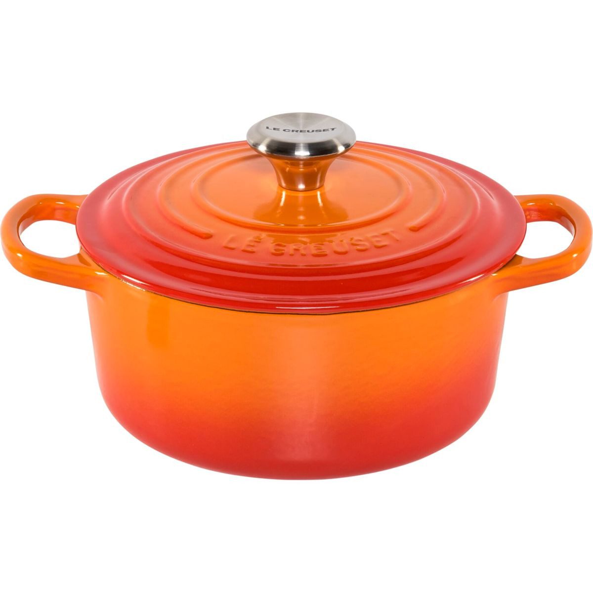 LE CREUSET Kochtopf Signature Кастрюли жаровни rund 18 cm ofenrot