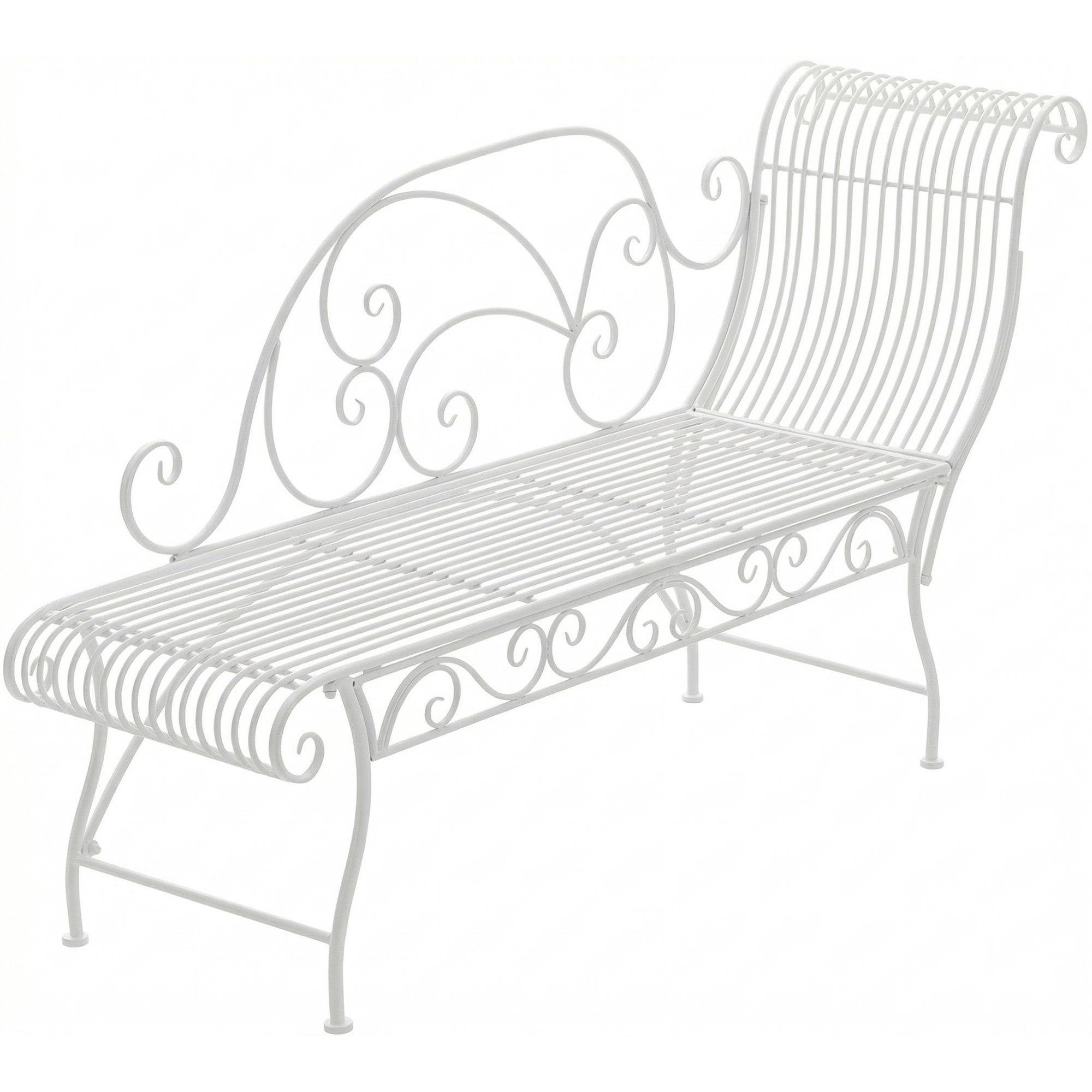 CLP Gartenbank Recamiere Terrassenbank Balkonbank (Spar-Set, 1-St., 156 x 46 x 78 cm stabil), Jugendstil-Design, Eisengestell, bis 160 kg