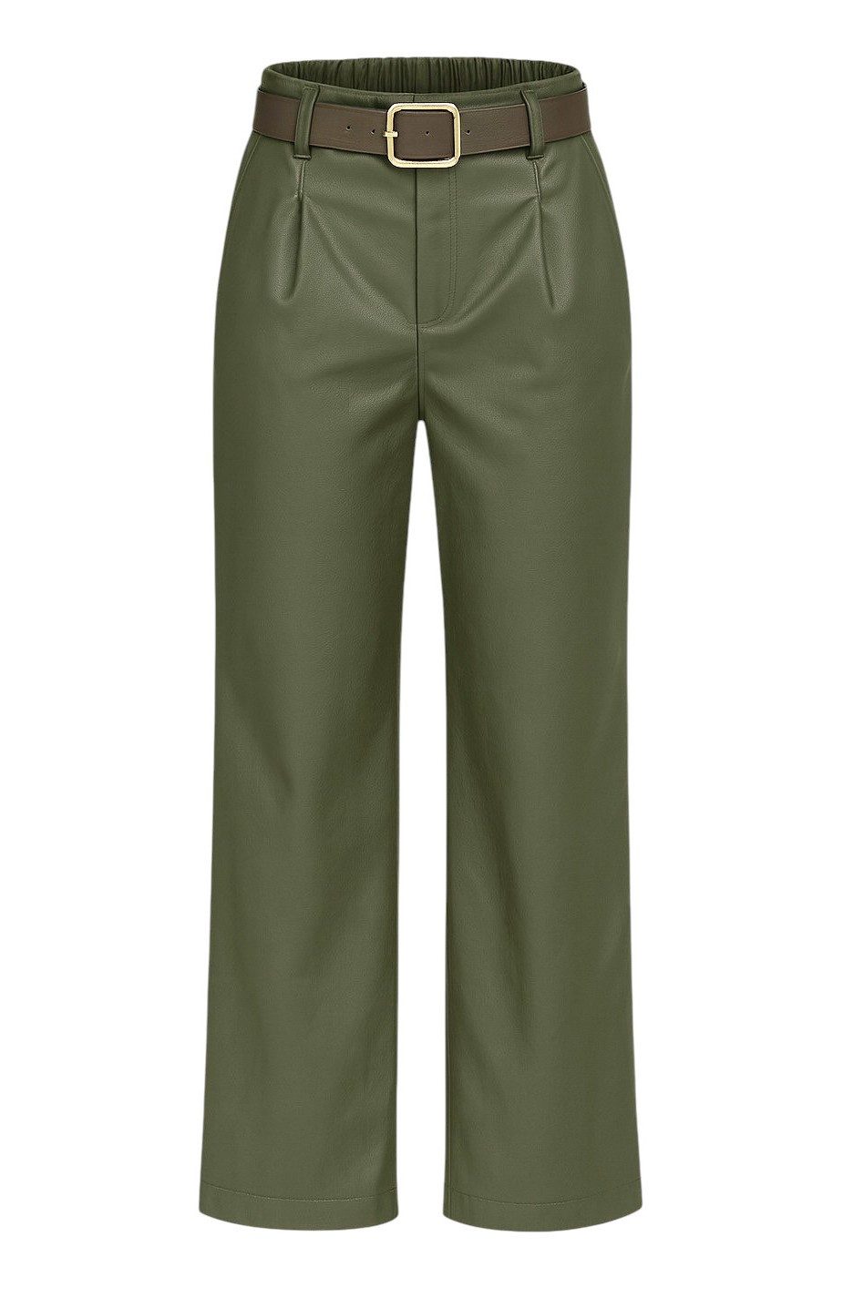 Mississhop Lederimitathose Damen Hose aus Kunstleder mit Gürtel M.403 günstig online kaufen