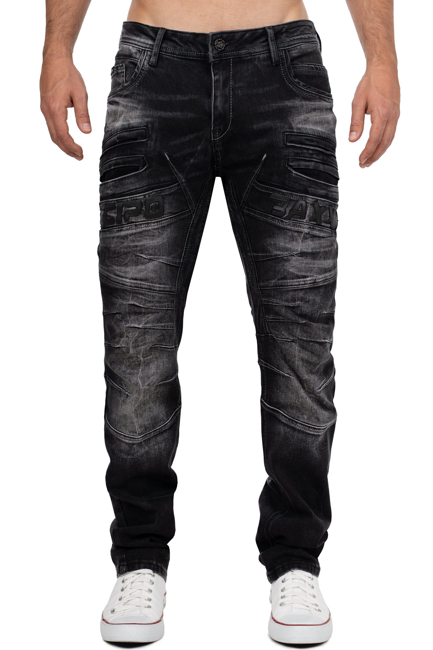 Regular-fit-Jeans Herren Regular Fit Hose Stonewashed BA-CD491