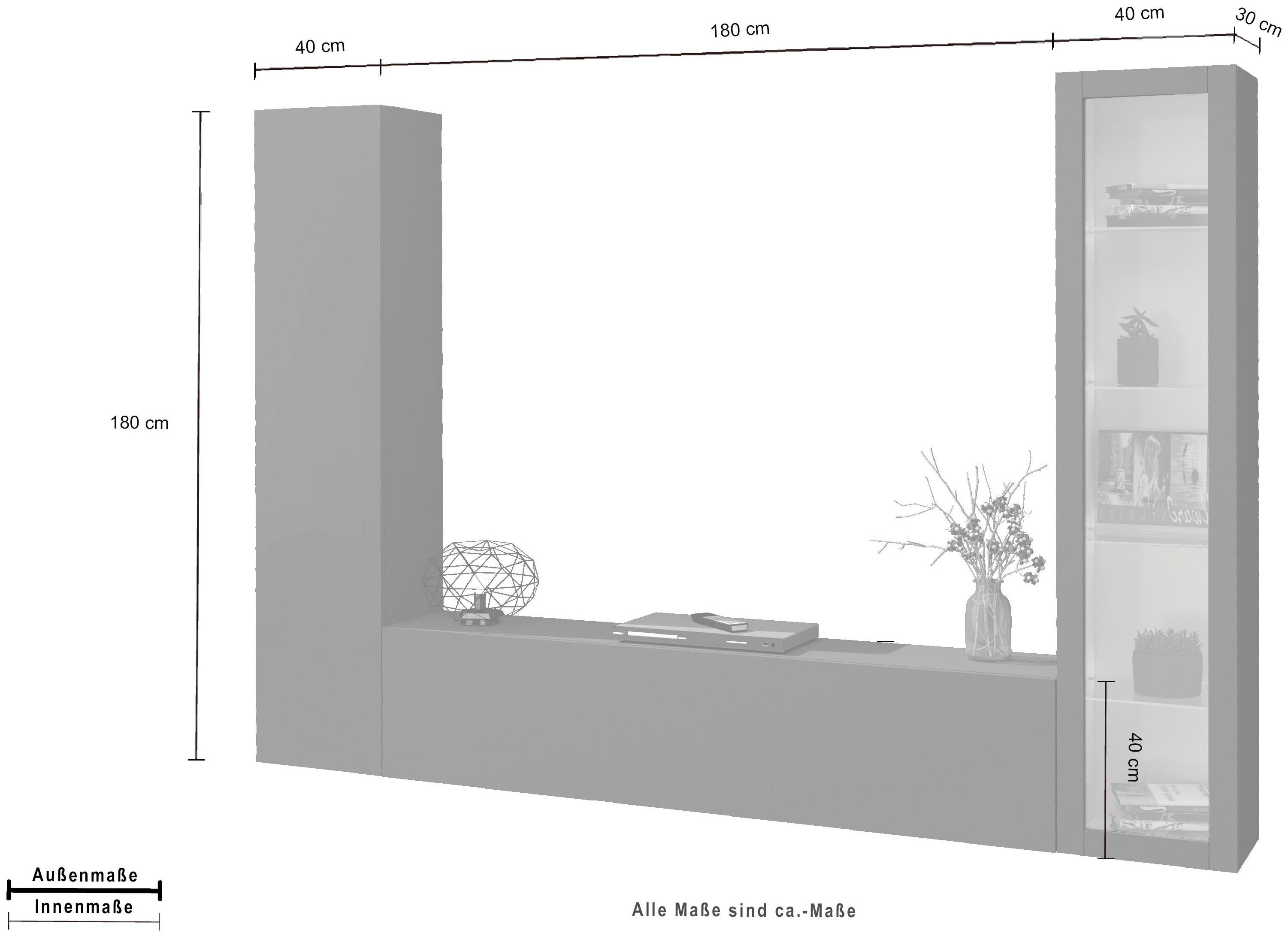 INOSIGN Wohnwand Maruska, (1-St)