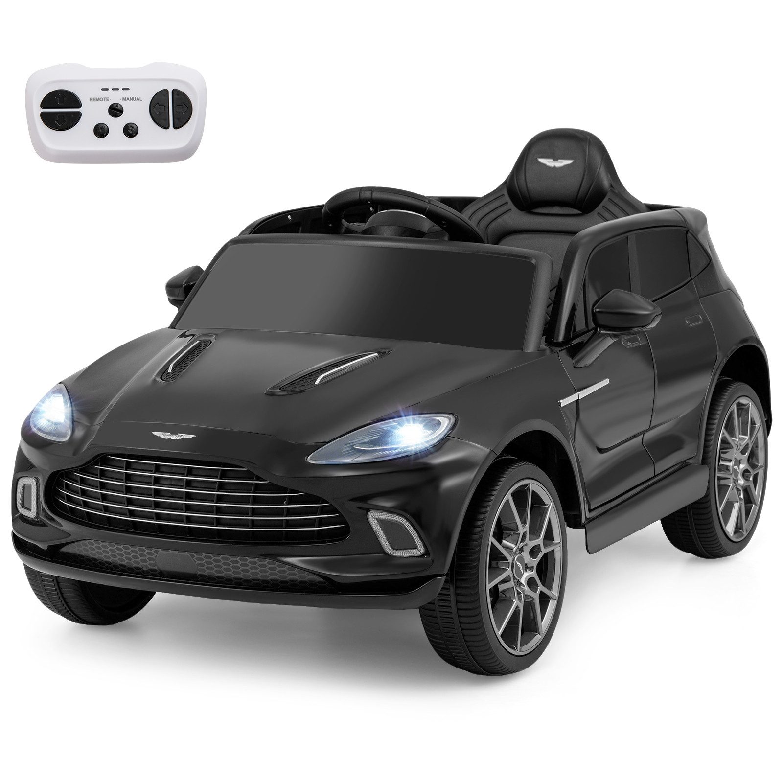 COSTWAY Elektro-Kinderauto Aston Martin, Elektroauto, mit USB, Fernbedienung, Musik