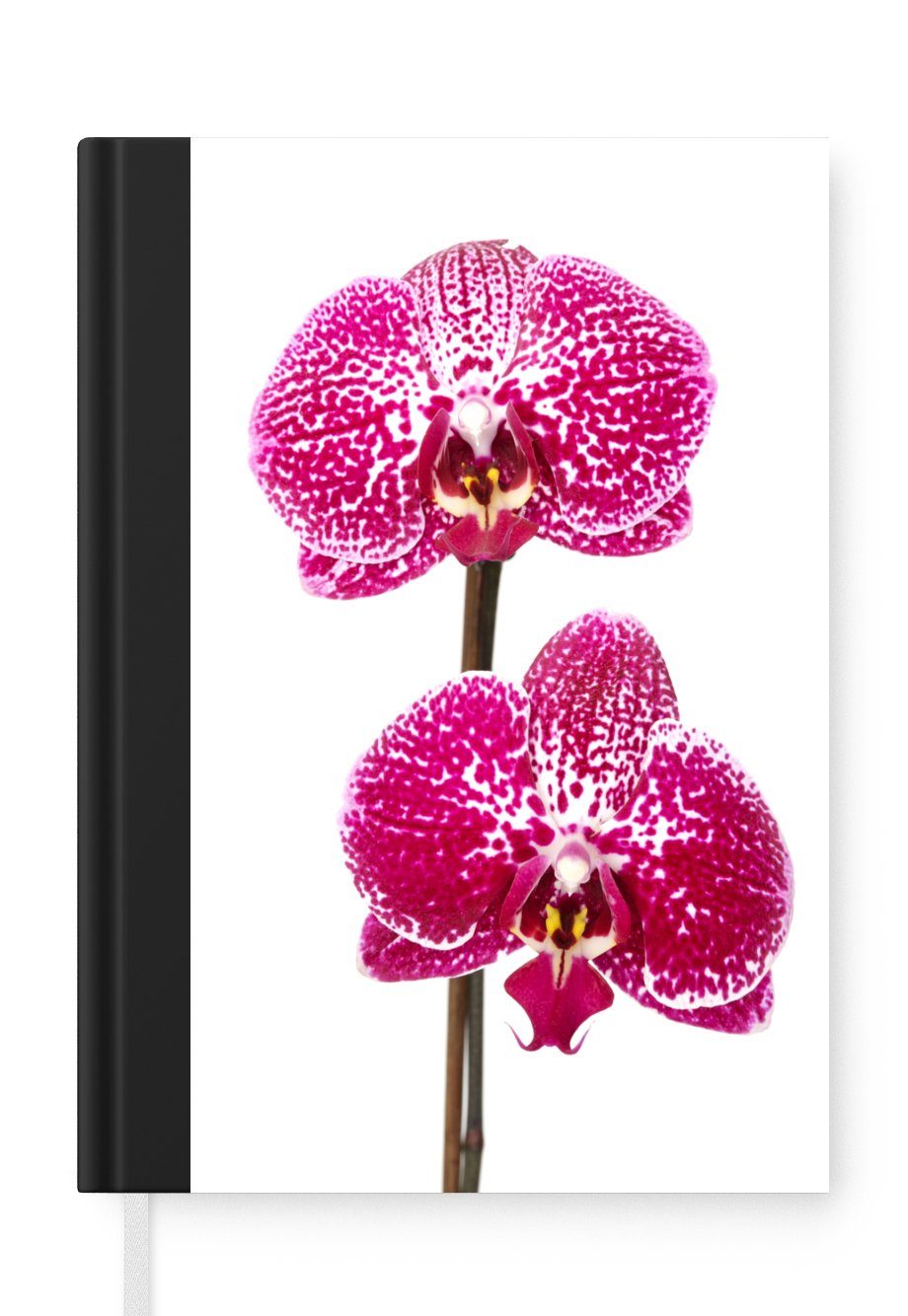 Notizheft, Orchidee Notizbuch Merkzettel, Seiten, Haushaltsbuch A5, 98 rosa, MuchoWow Journal, Tagebuch,