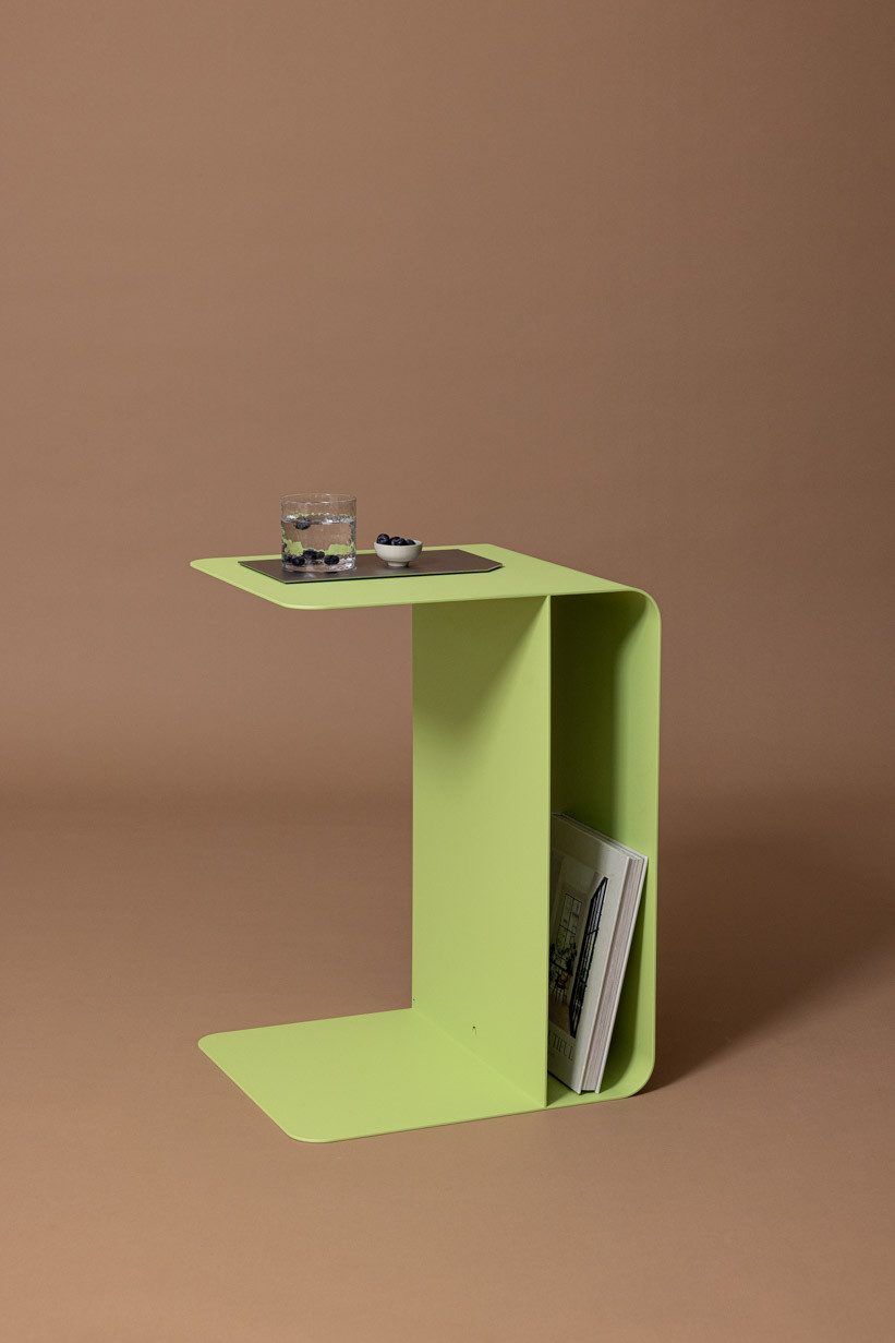 Metallbude Beistelltisch COSMO, 2in1 - Design Couchtisch ohne Montage, rutschfest, kratzfest