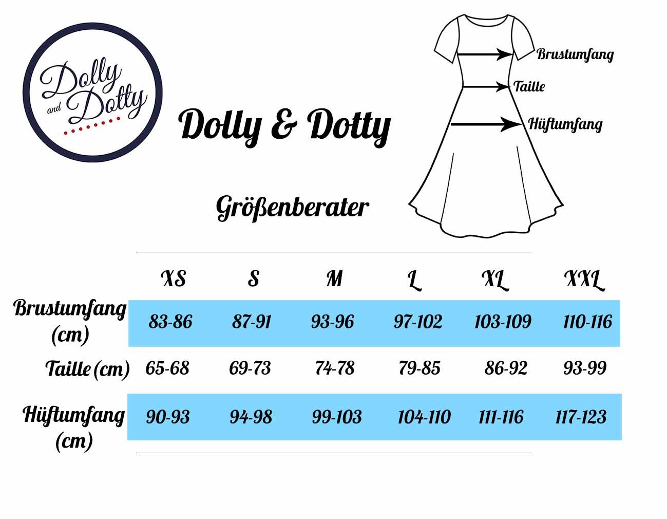 Dolly and Dotty A-Linien-Kleid Ruth Schwarz Vintage Retro Rockabilly