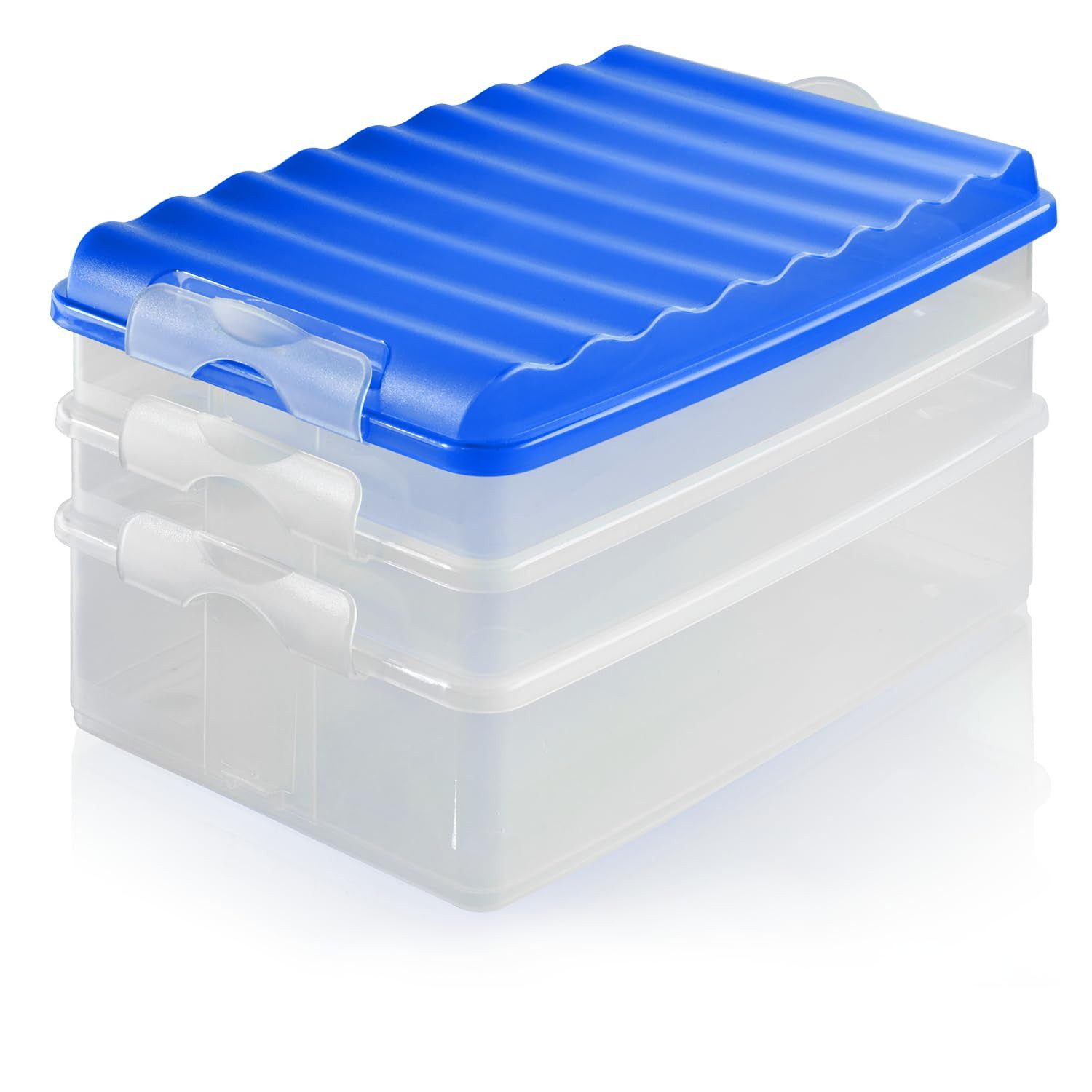 com-four Frischhaltedose Lunch-Box mit mehreren Fächern - Aufschnittbox stapelbar, (4-tlg)