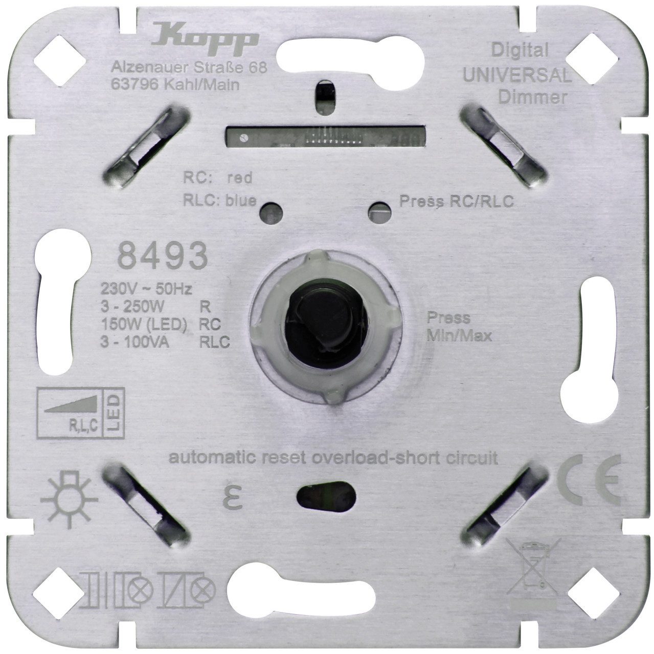 Kopp Aufputz-Steckdose Kopp Universaldimmer RLC250W LED 3- 250 W