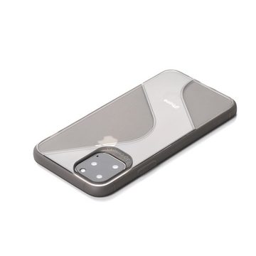 cofi1453 Bumper cofi1453® S-Line Hülle Bumper kompatibel mit iPhone 12 Silikonhülle Stoßfest Handyhülle TPU Case Cover in Schwarz\Transparent