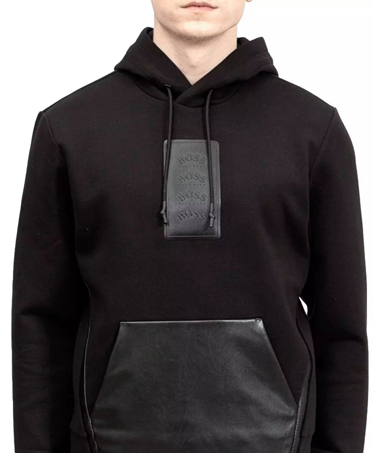 BOSS Kapuzensweatshirt X AJBXNG Anthony Joshua Kollaboration Hoodie Lockerer Schnitt – Kapuze mit Kordelzug – Kängurutasche