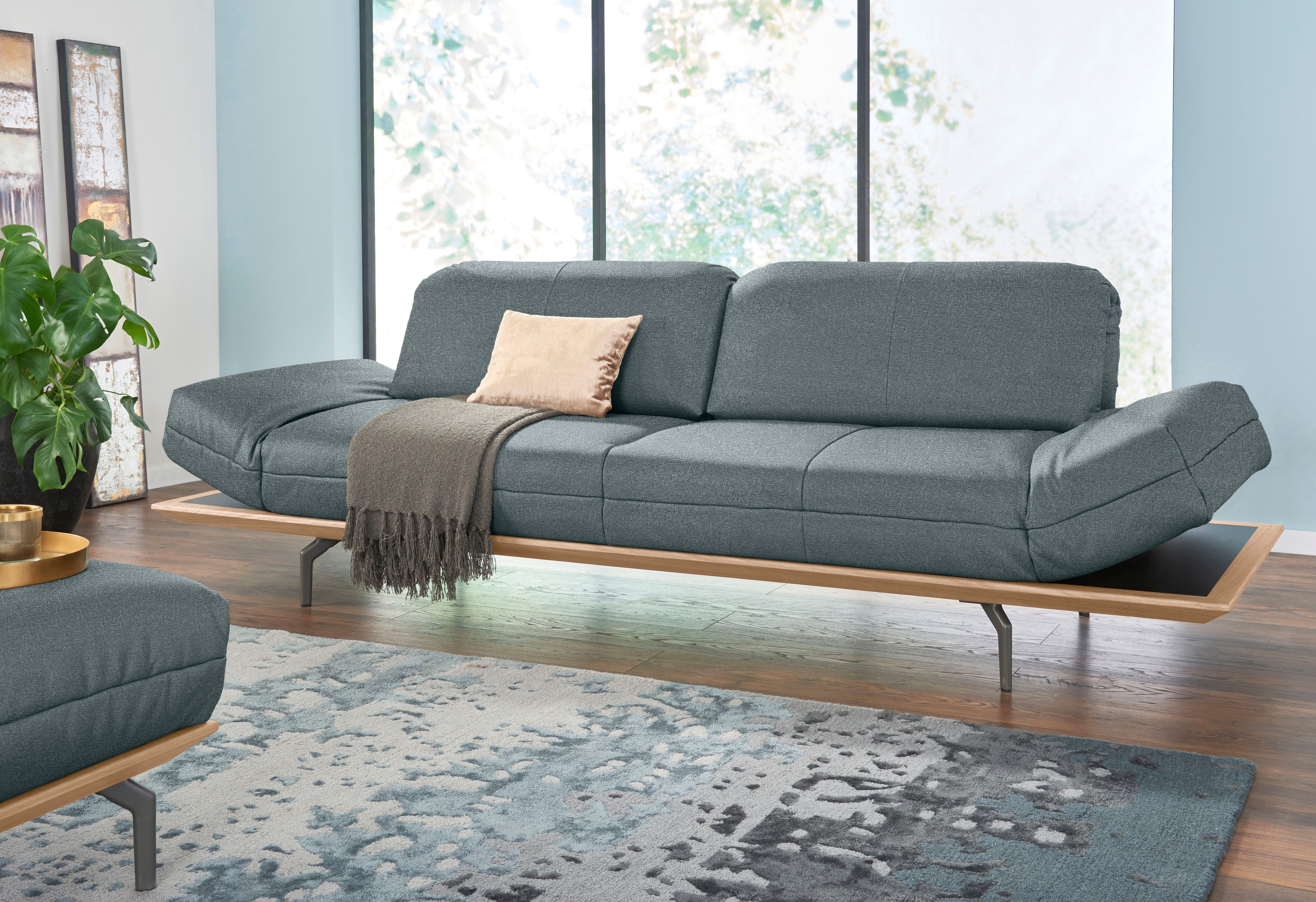Creation BY ROLF BENZ 3-Sitzer CR.420, Designsofa, Loungesofa, in 2 Qualitäten, Holzrahmen in Eiche Natur oder Nußbaum, Breite 232 cm