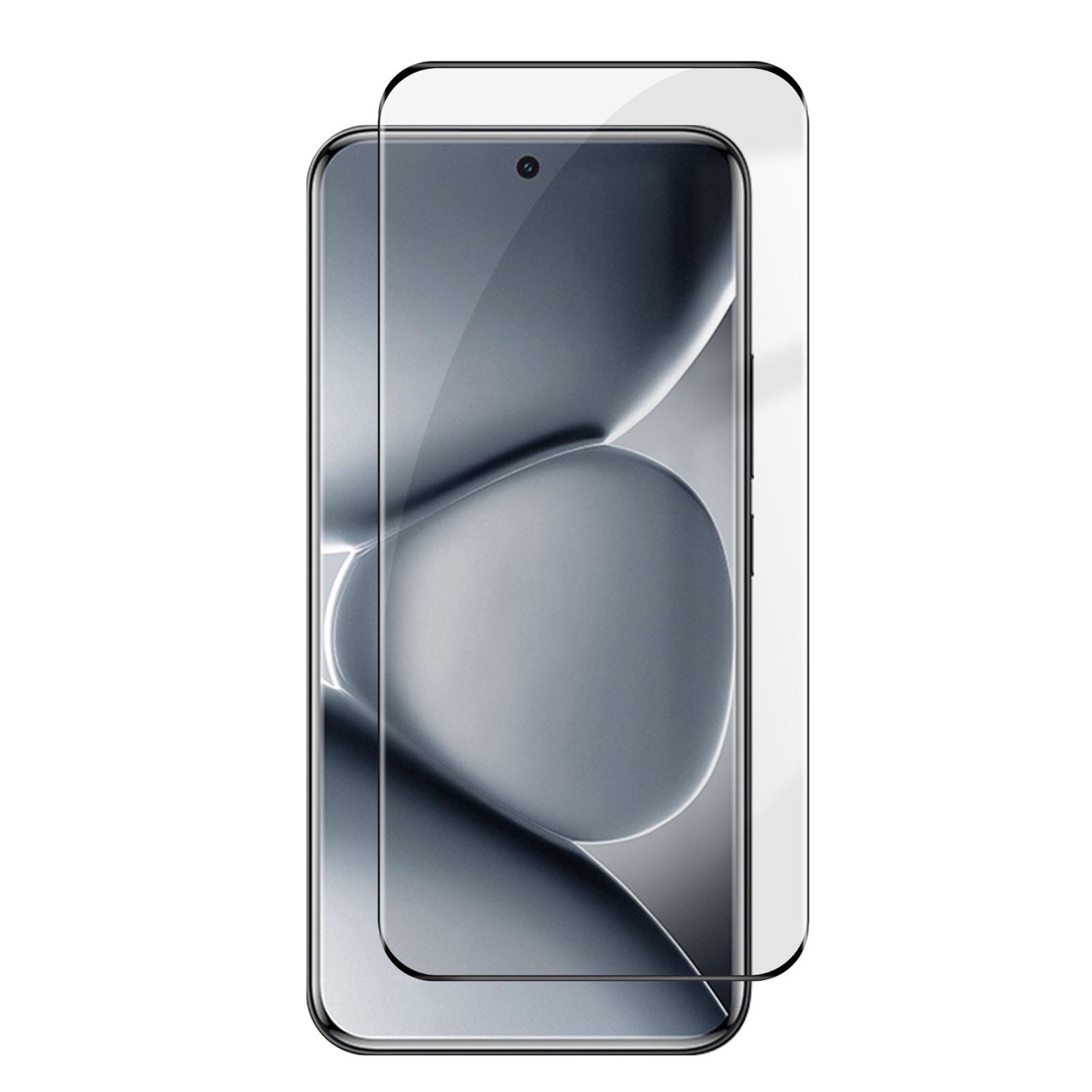 Wigento Displayschutzglas Full Cover Curved 1x für Xiaomi Redmi Note 15 Pro 4G Bildschirmschutz für Xiaomi Redmi Note 15 Pro 4G, 3D Curved Full Cover, 9H Härte