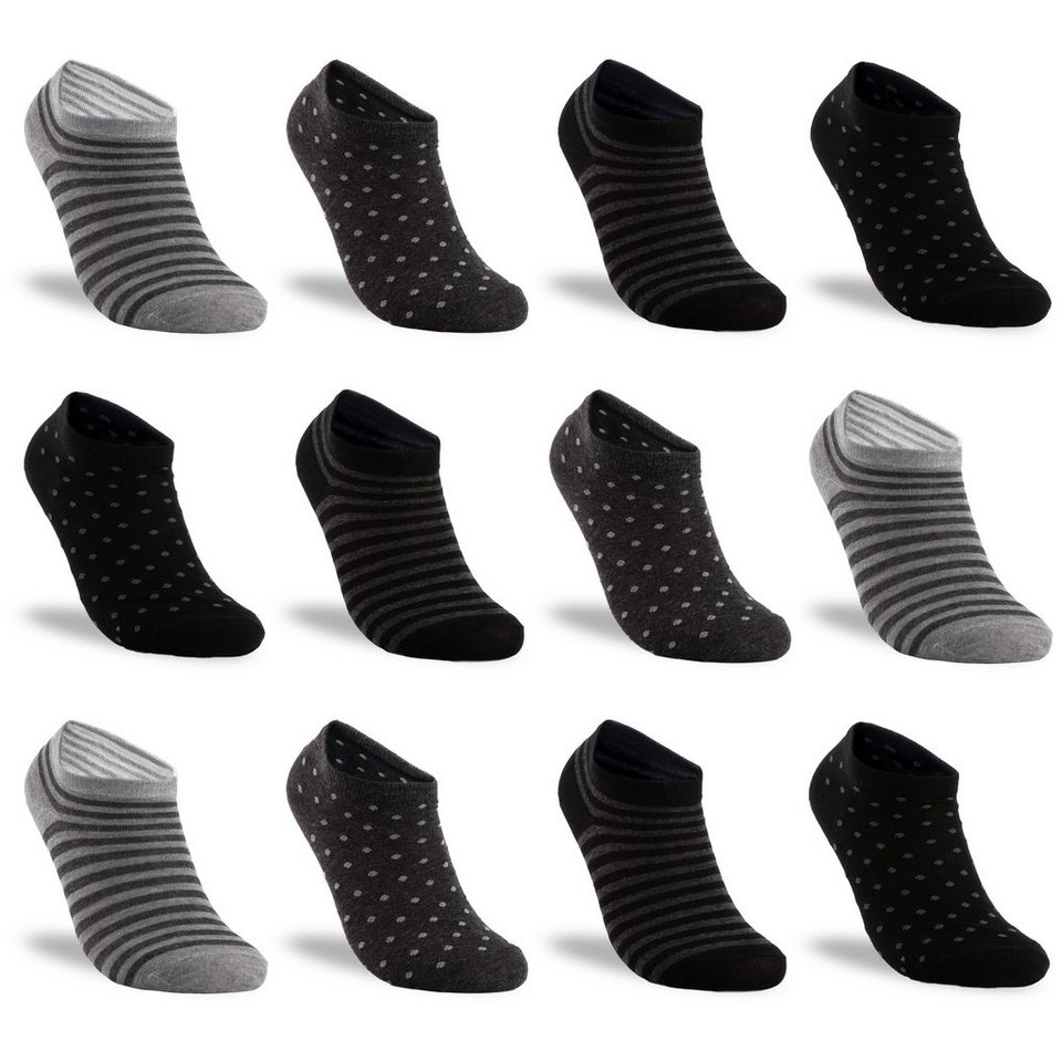 TEXEMP Sneakersocken 6, 12, 18 Paar Damen Sneaker Socken Kinder Baumwolle  Freizeit Sport (Packung, 6-Paar) 90% Baumwolle
