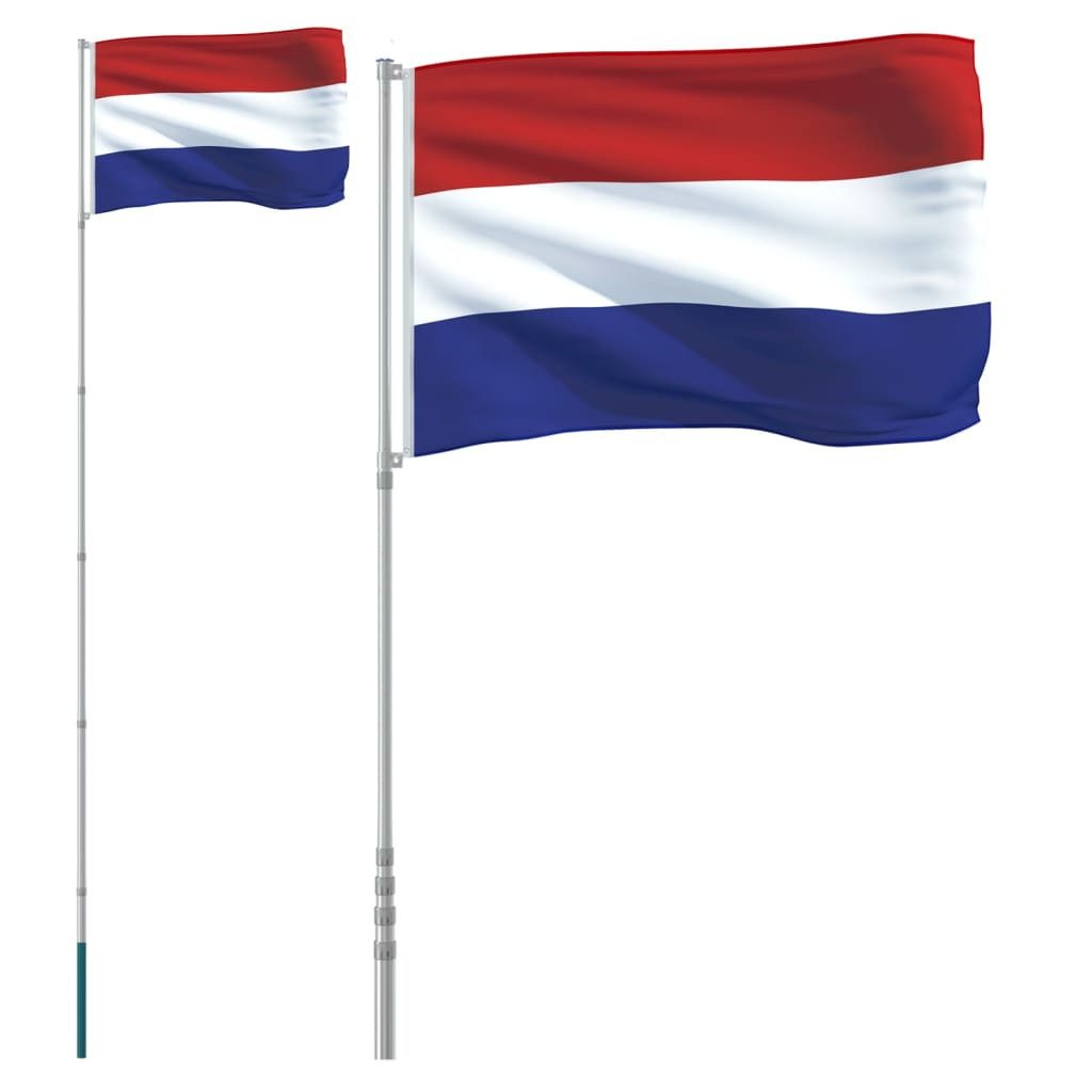 Flagge Niederländische Flagge mit Mast 5,5 m Aluminium