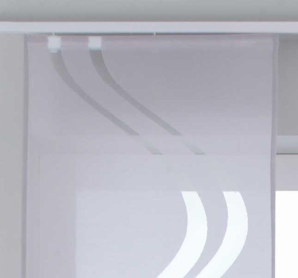 Gardinenbox Schiebegardine (2 St), Klettband, halbtransparent, Ausbrenner W günstig online kaufen