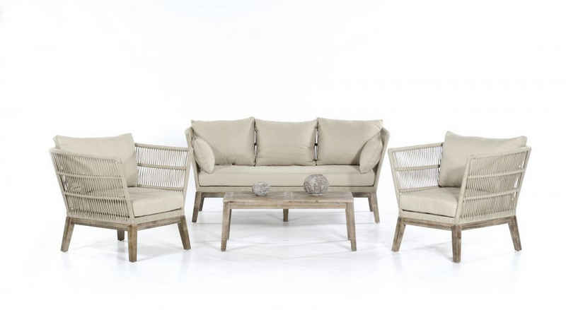 SunnySmart Gartenlounge-Set Sunny Smart Lounge Sofa Set Astoria sandfarben