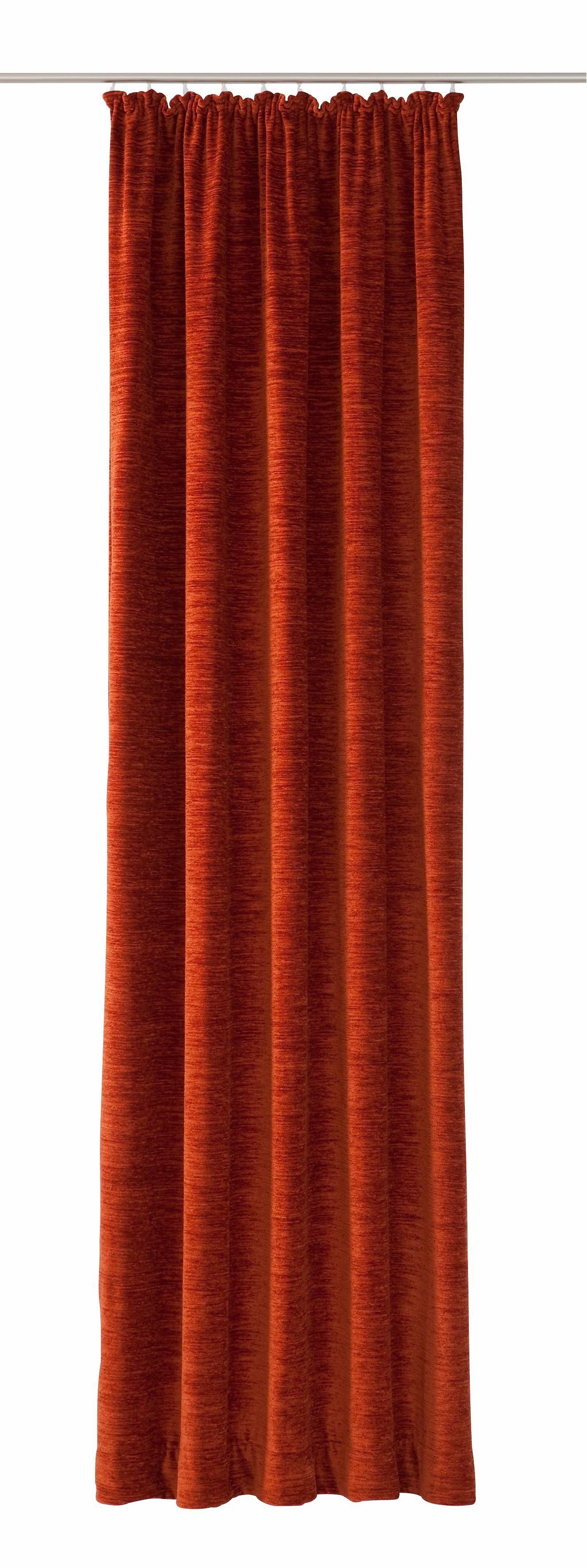 Kräuselband St), Vorhang rost Chenille (1 Wirth, Tromsö, blickdicht,